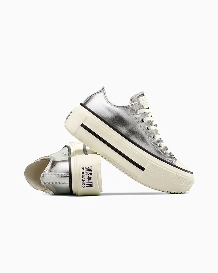 Unisex Converse Chuck Taylor All Star Lift Double Stack Ox Shoes Silver / Egret