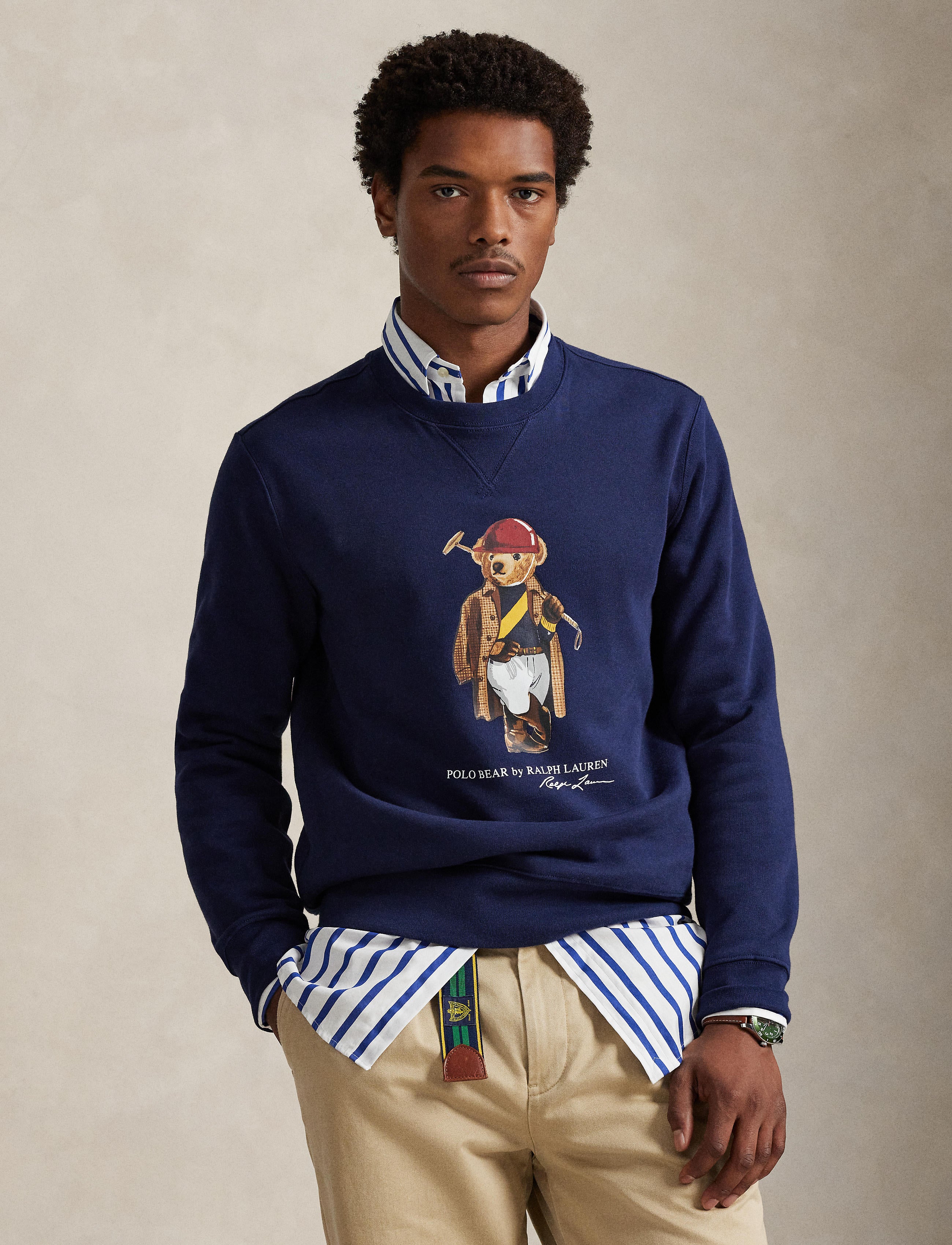 Men's Polo Ralph Lauren Polo Bear Fleece Sweatshirt Newport Navy Society Bear