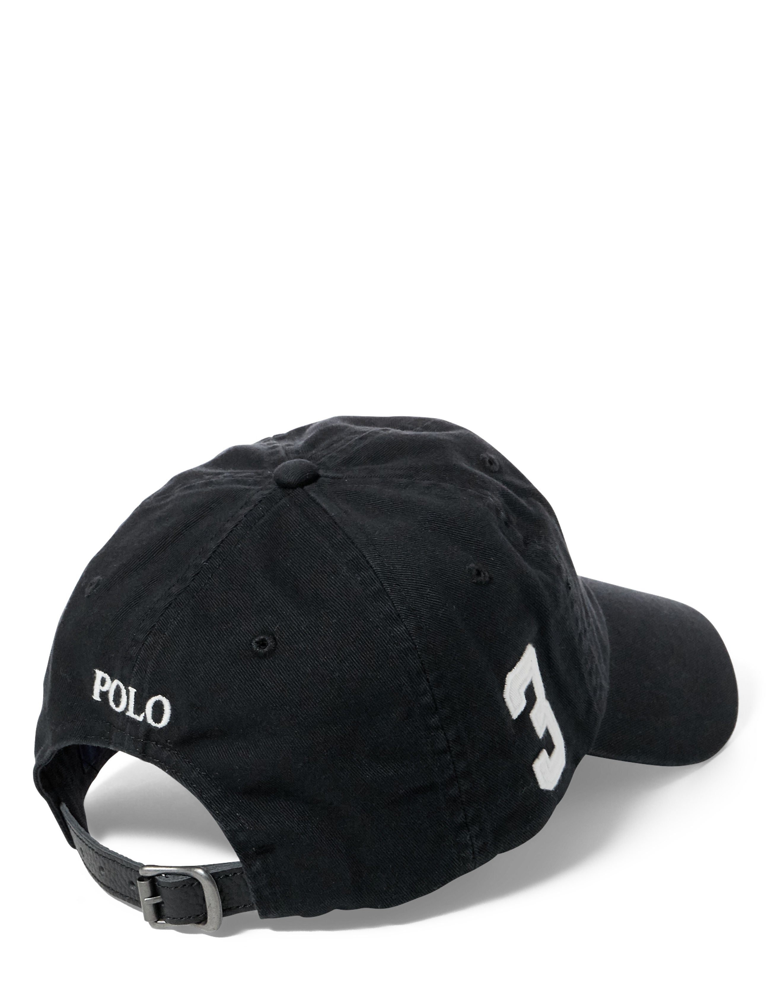 Men's Polo Ralph Lauren Big Pony Chino Ball Cap Black