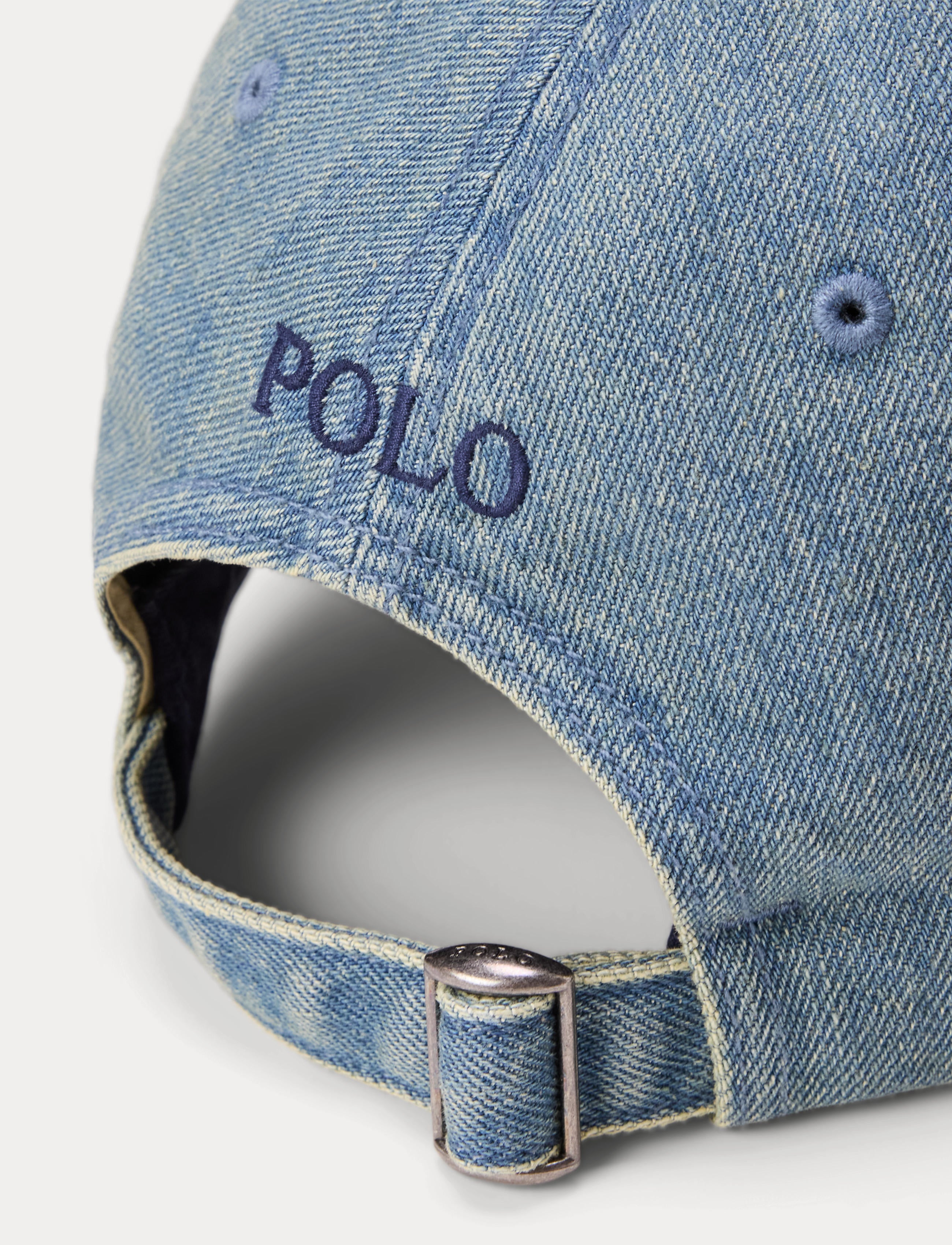 Unisex Polo Ralph Lauren Indigo Denim Ball Cap Light Wash Denim