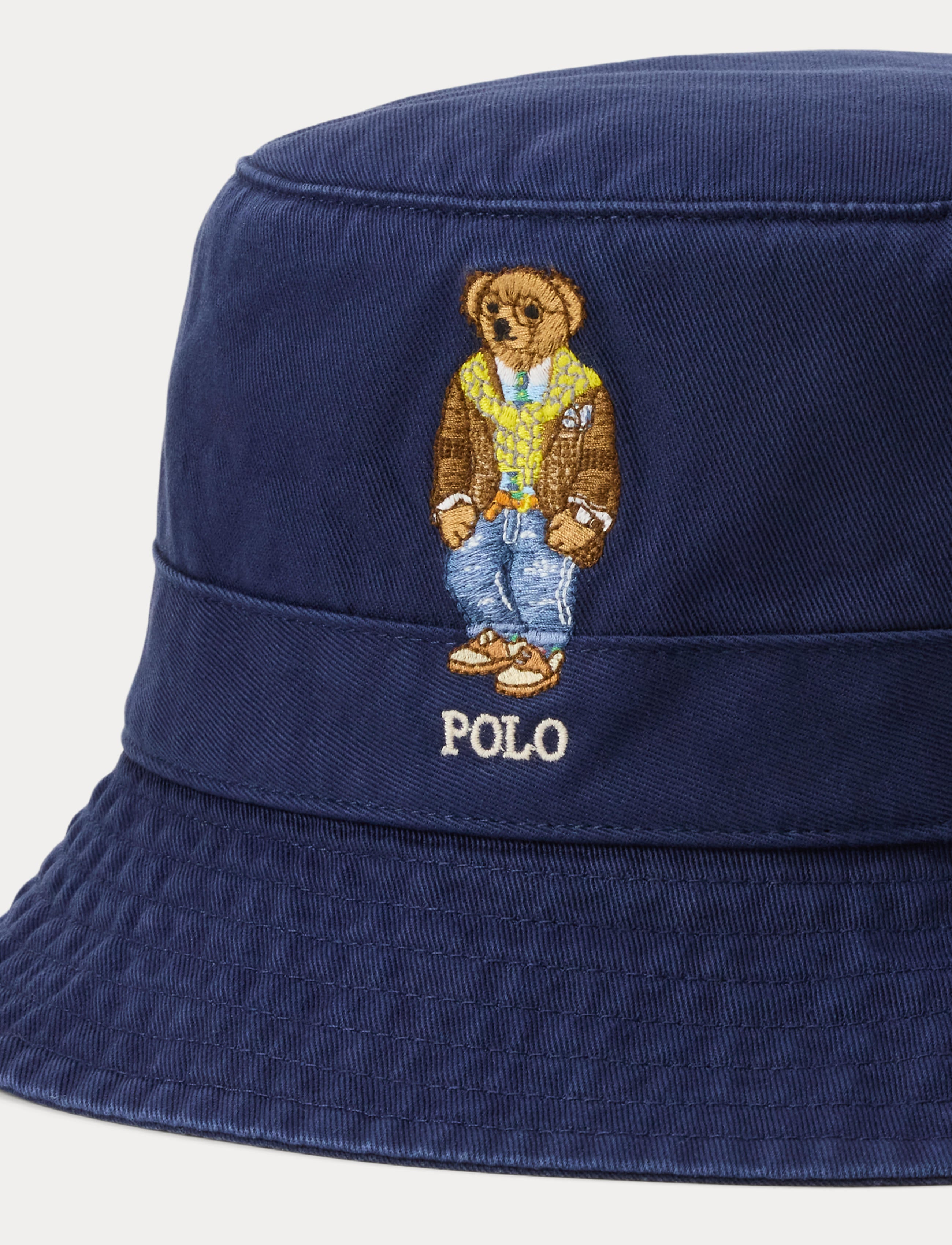 Men's Polo Ralph Lauren Polo Bear Twill Bucket Hat Newport Navy