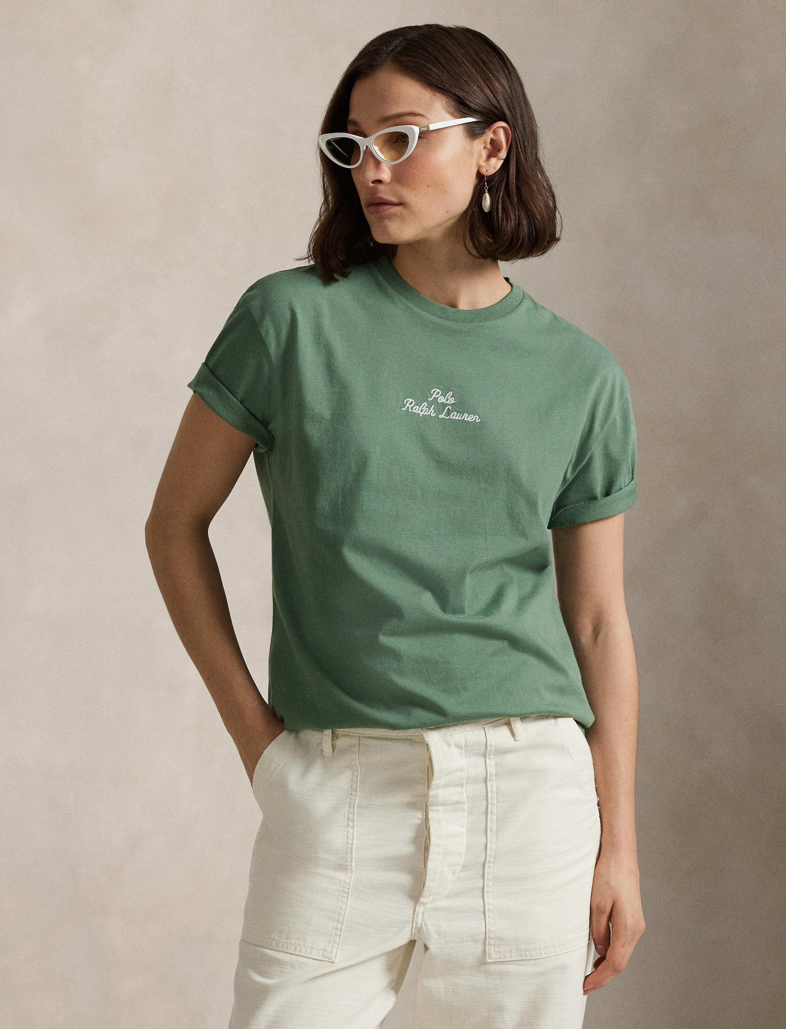 Unisex Polo Ralph Lauren Classic Fit Logo Jersey T-Shirt Fatigue