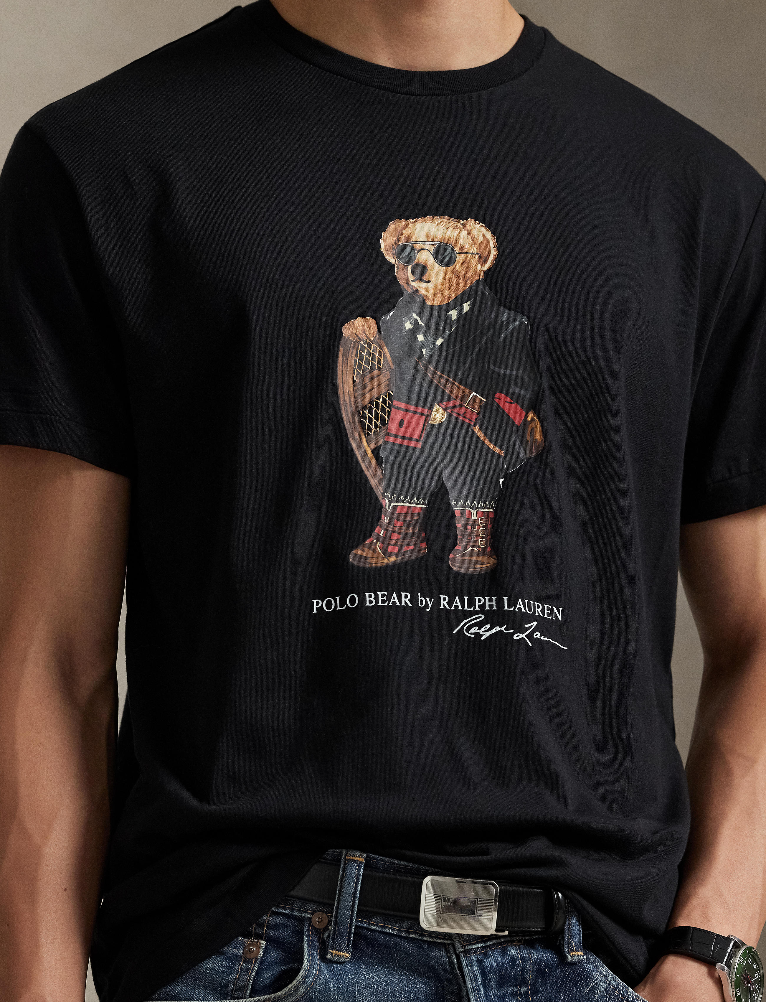 Men's Polo Ralph Lauren Classic Fit Polo Bear Jersey T-Shirt Holiday Bear