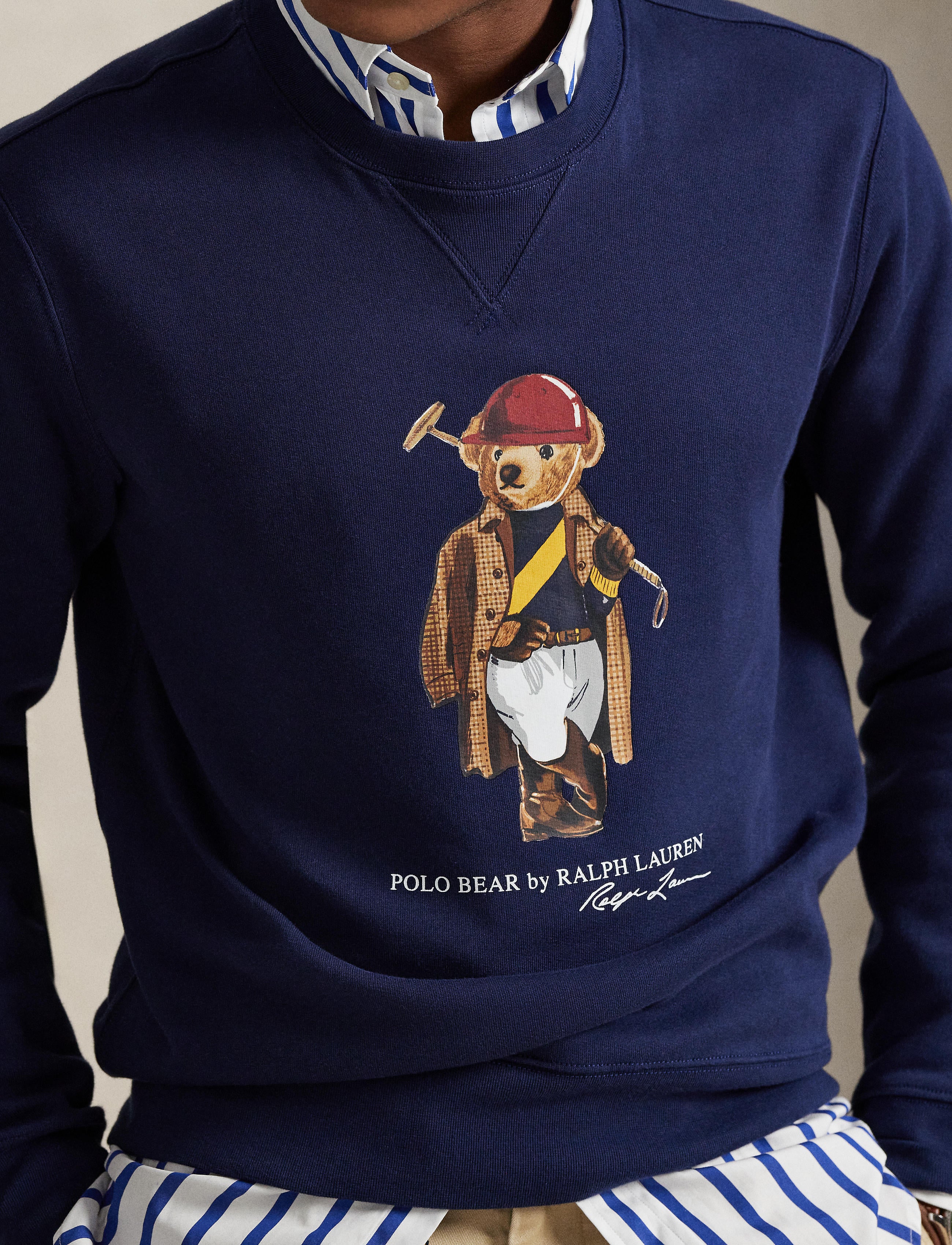 Men's Polo Ralph Lauren Polo Bear Fleece Sweatshirt Newport Navy Society Bear