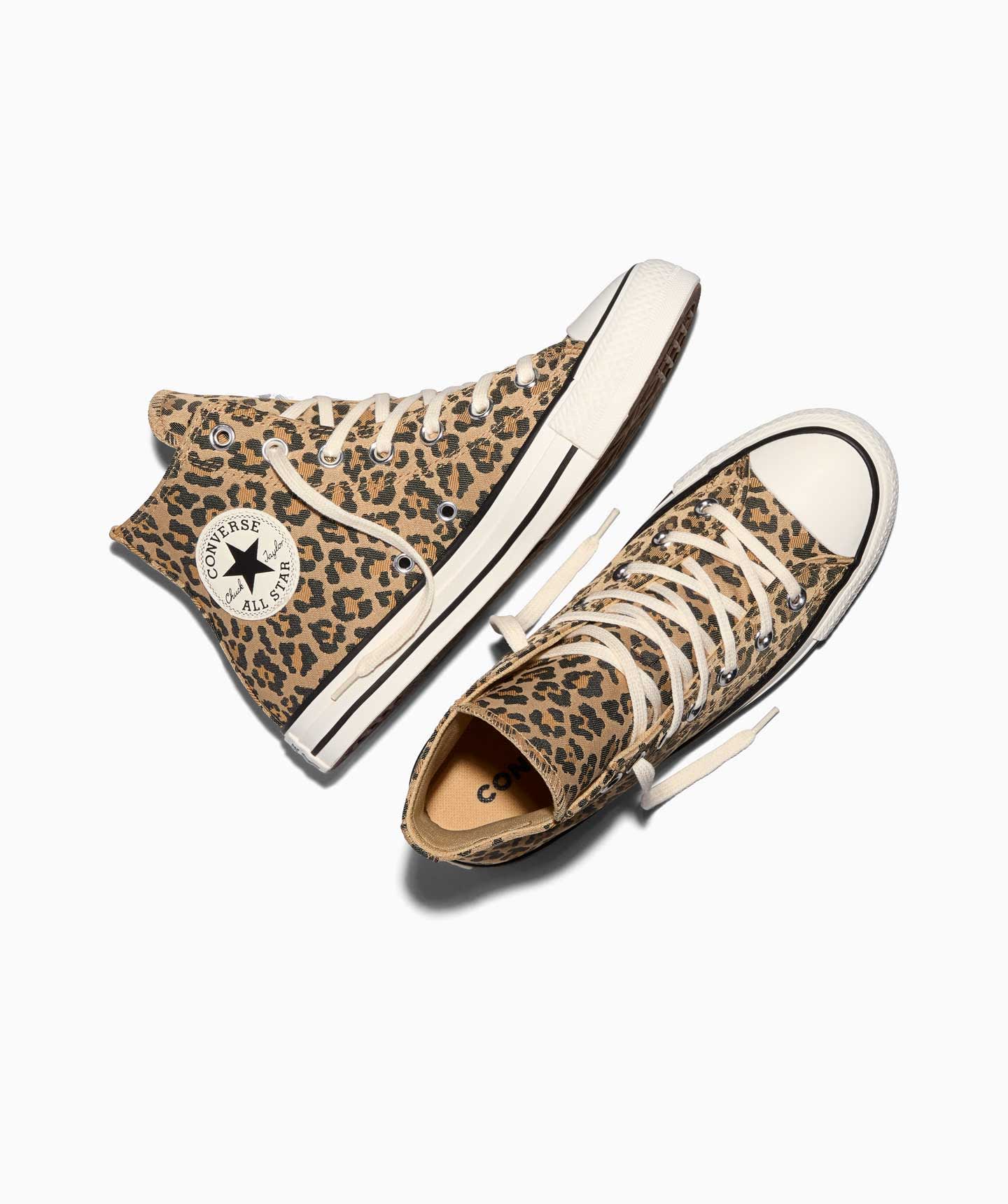 Unisex Converse Chuck Taylor All Star High Top Shoes Leopard Jacquard