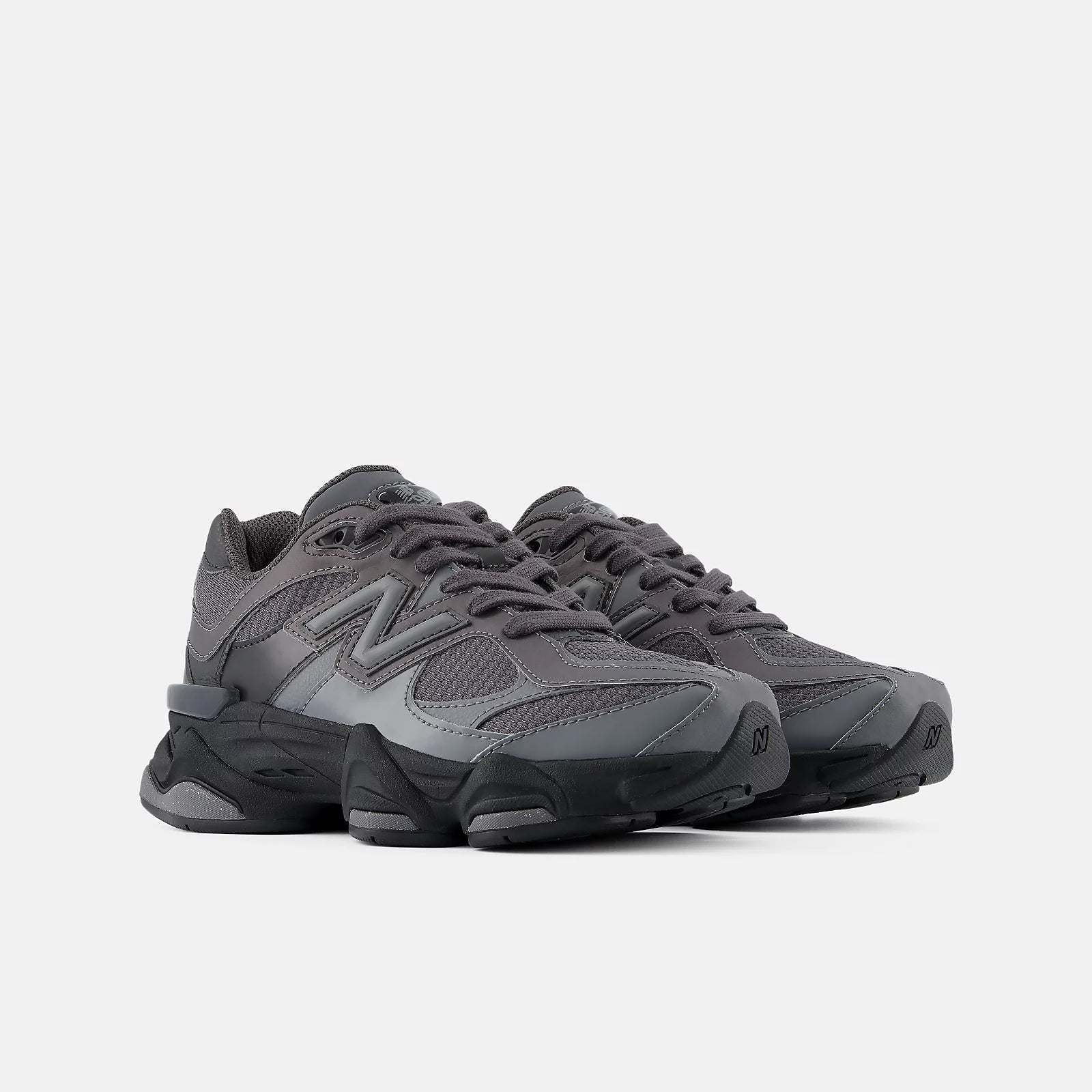 Big Kids New Balance 9060 Shoes Black with Castlerock