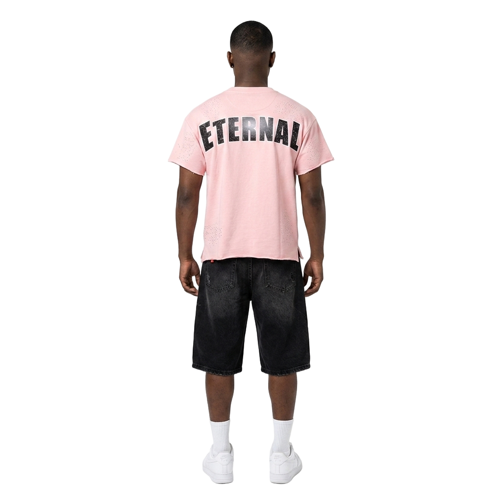 Men's TWO MILL TWENTY Built on Belief Crystal T-Shirt Pink