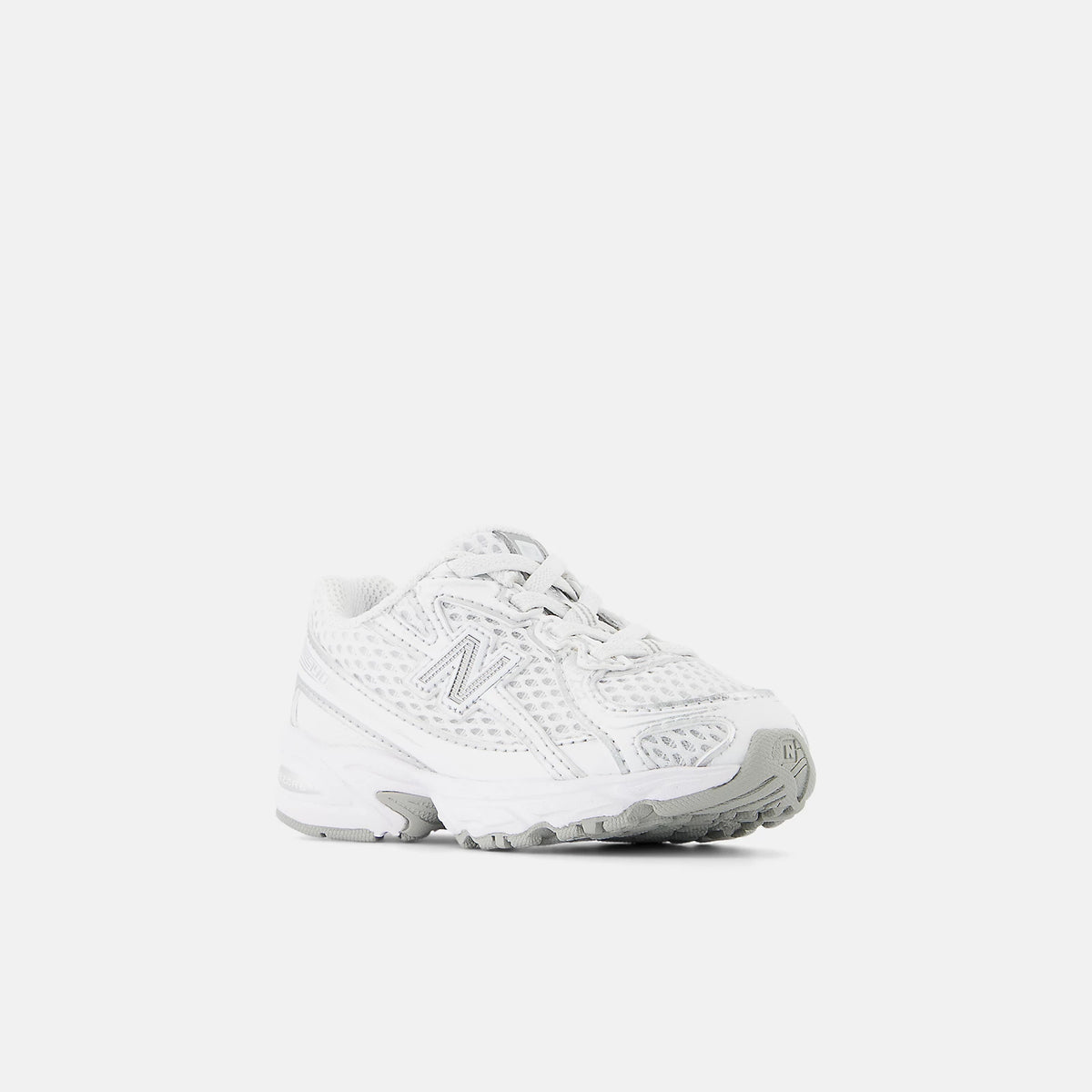 Toddlers New Balance 740 Bungee Lace Shoes White with Silver Metallic