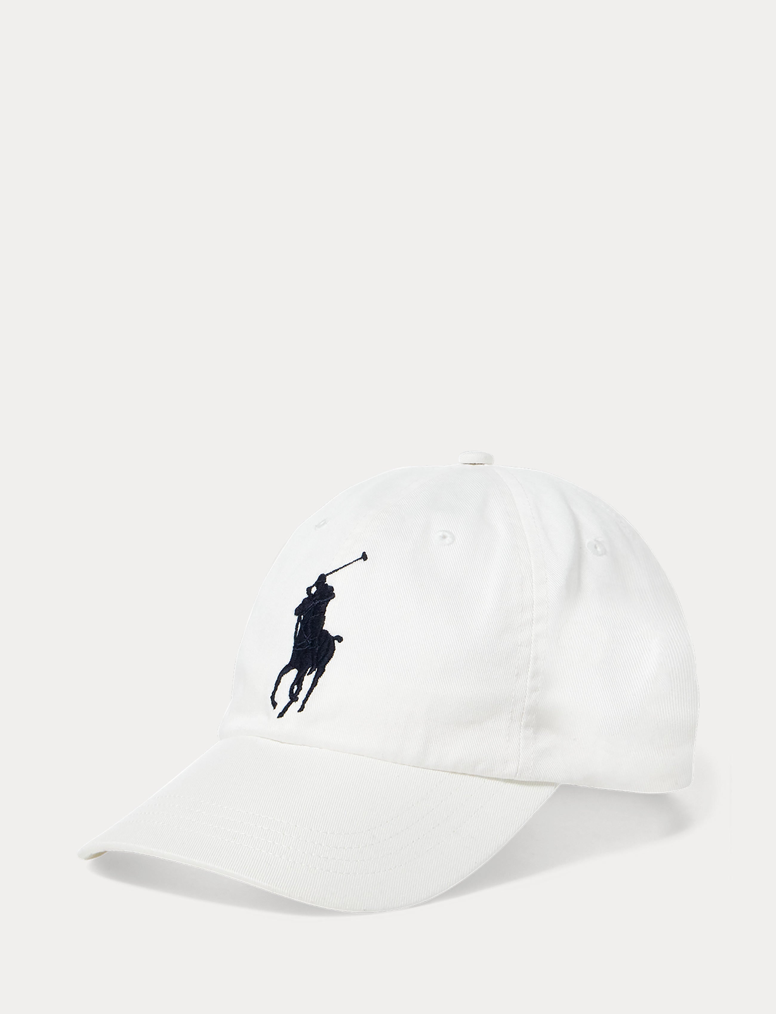 Men's Polo Ralph Lauren Big Pony Chino Ball Cap White