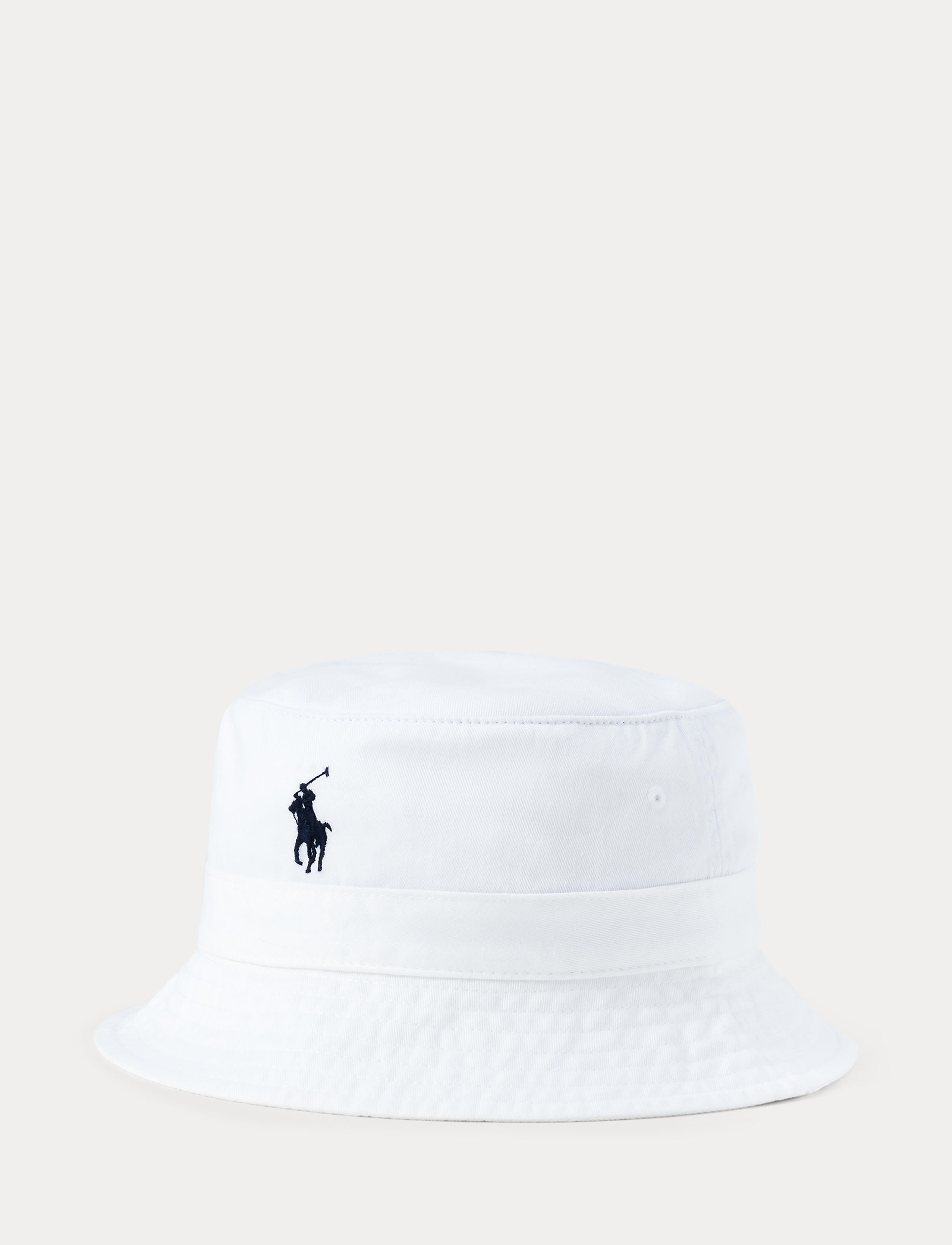 Men's Polo Ralph Lauren Cotton Chino Bucket Hat White