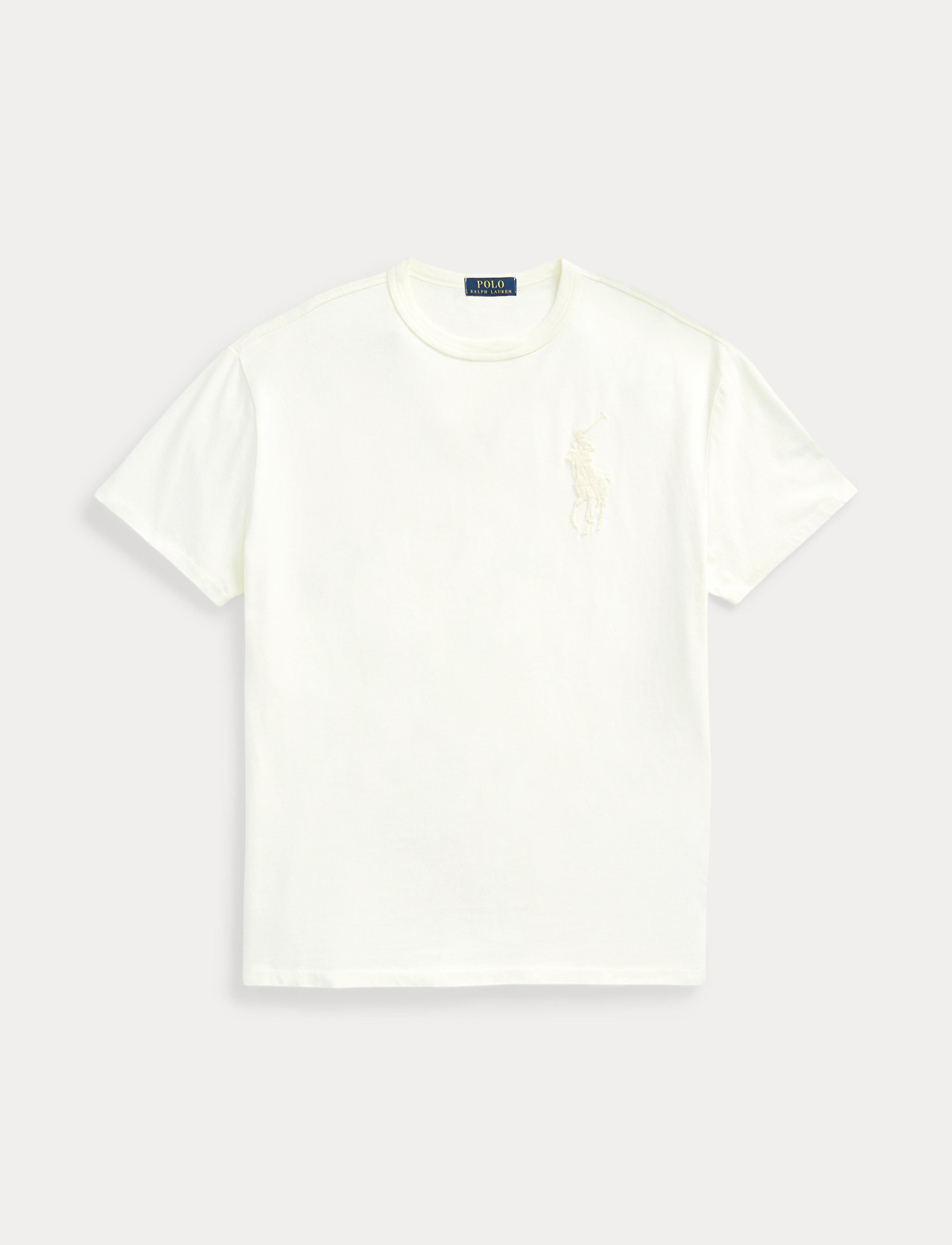 Men's Polo Ralph Lauren Big Pony Jersey T-Shirt Clubhouse Cream