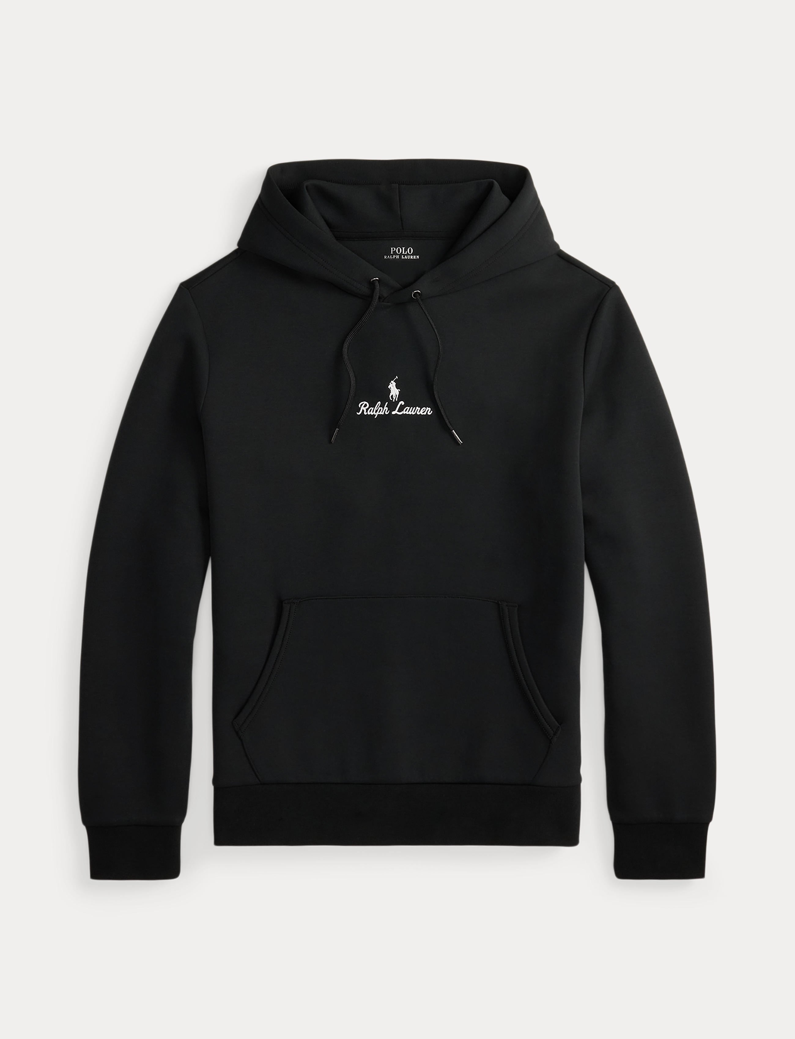 Men's Polo Ralph Lauren Logo Double-Knit Hoodie Black