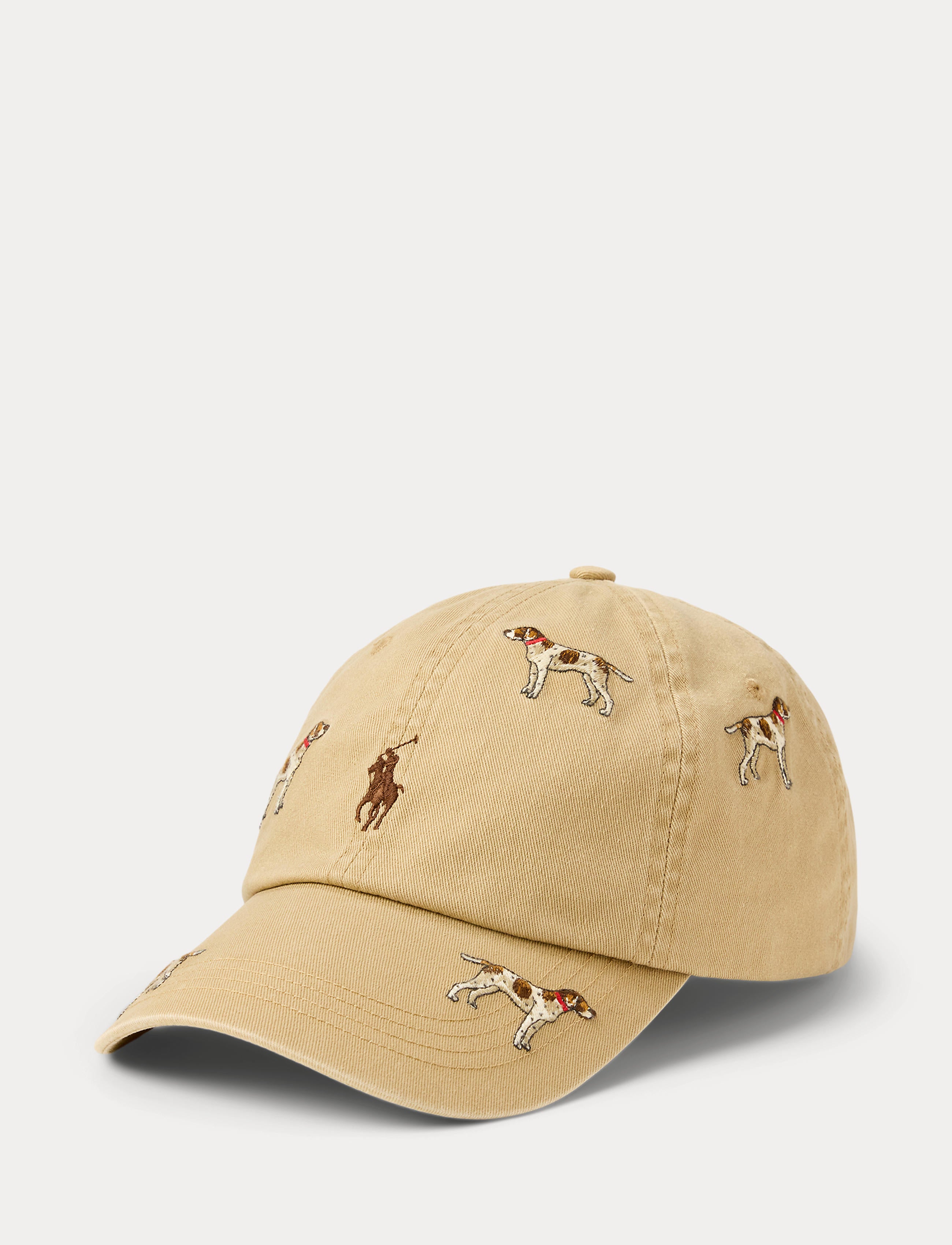 Men's Polo Ralph Lauren Dog-Embroidered Twill Ball Cap Cafe Tan