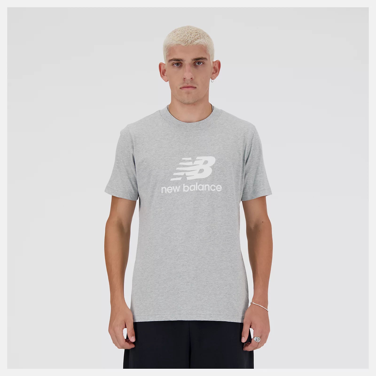 Men's New Balance Sport Essentials Logo T-Shirt Athletic Grey with White