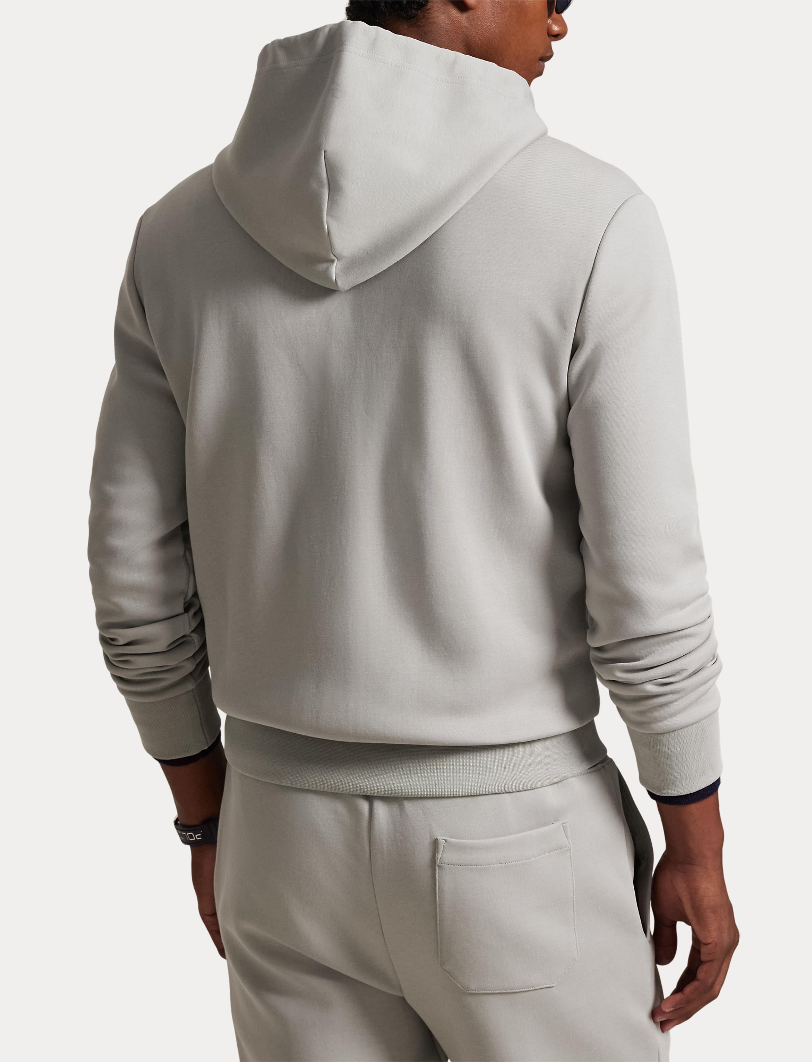 Men's Polo Ralph Lauren Double-Knit Full-Zip Hoodie Soft Grey