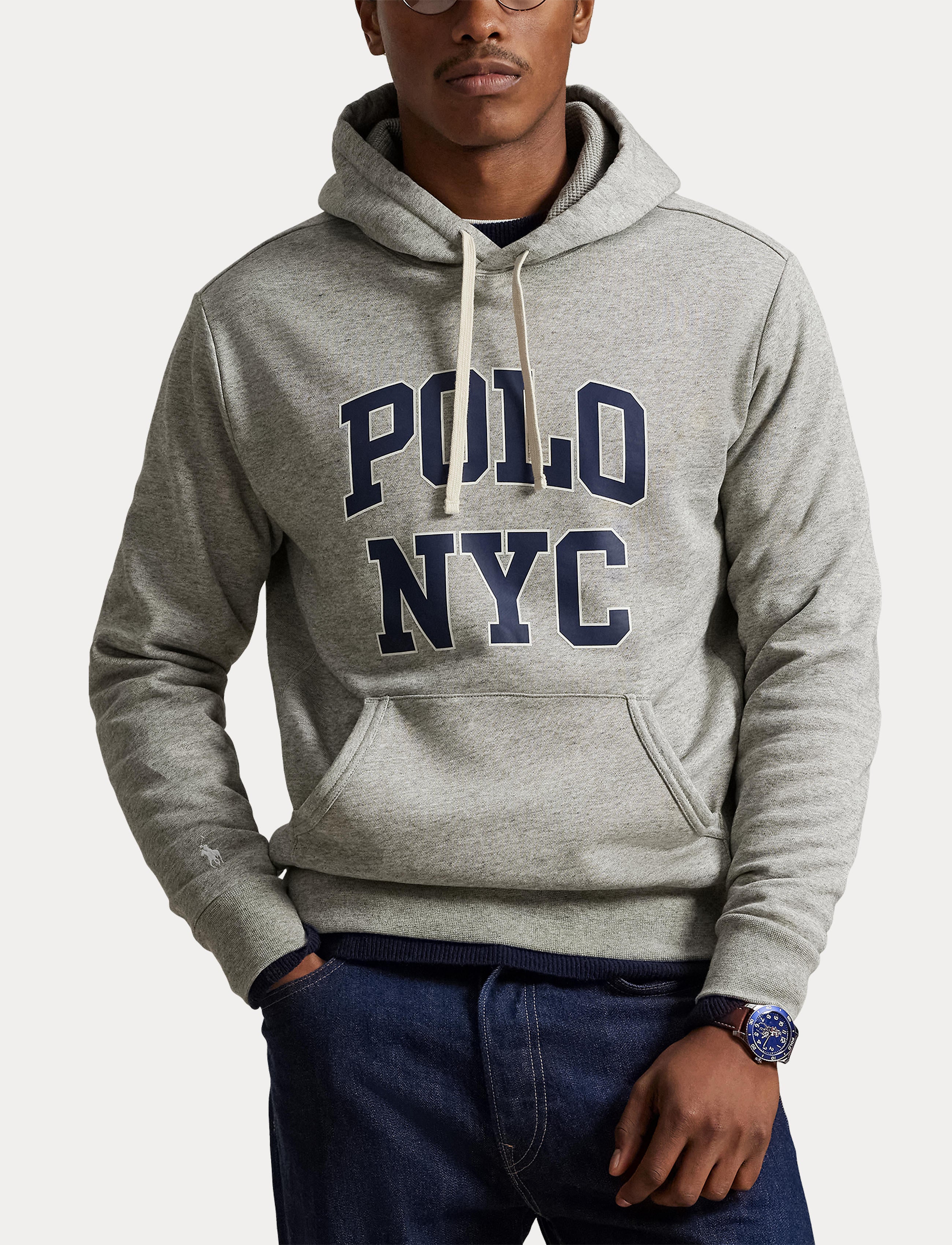 Men's Polo Ralph Lauren Fleece Graphic NYC Hoodie Loft Heather