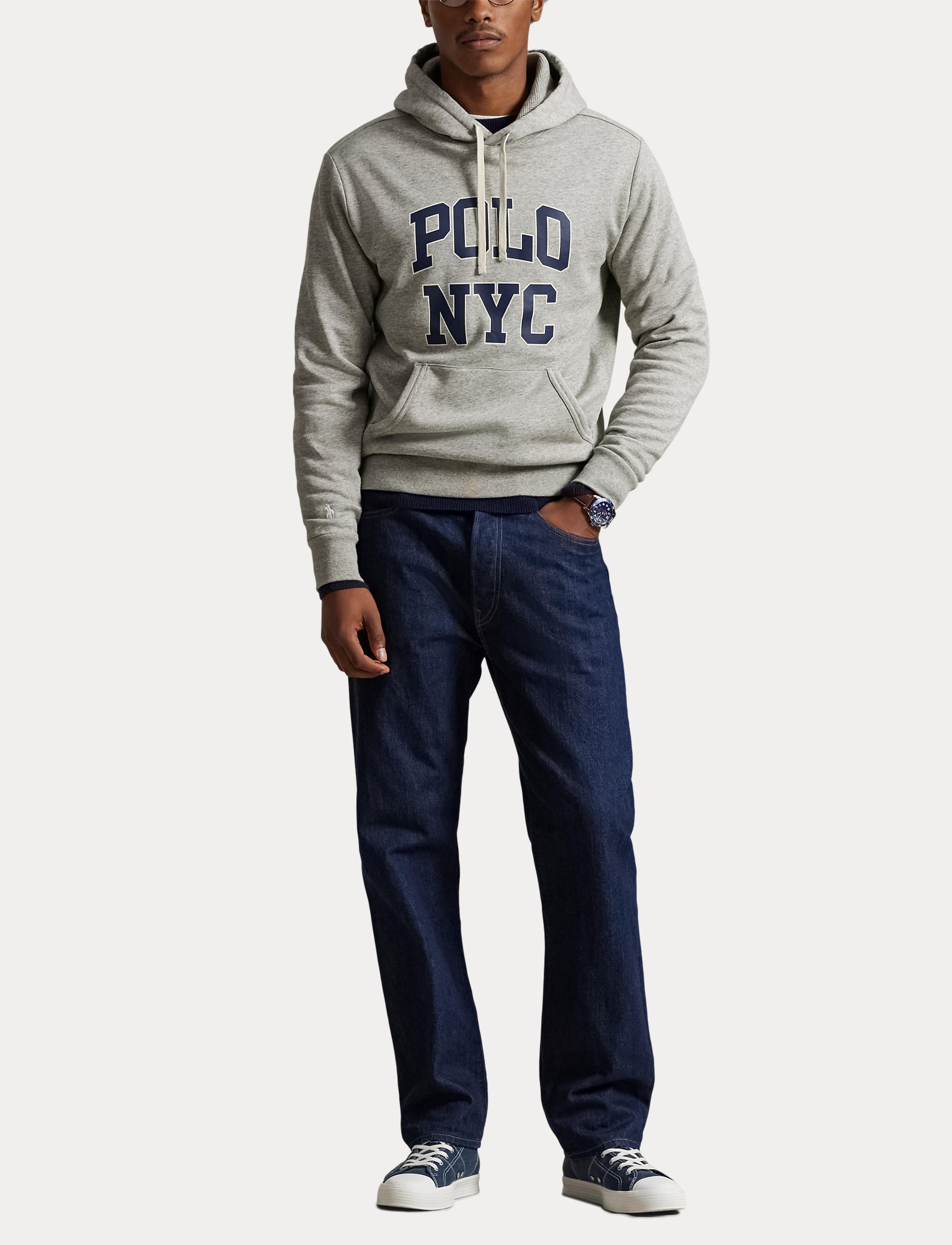 Men's Polo Ralph Lauren Fleece Graphic NYC Hoodie Loft Heather