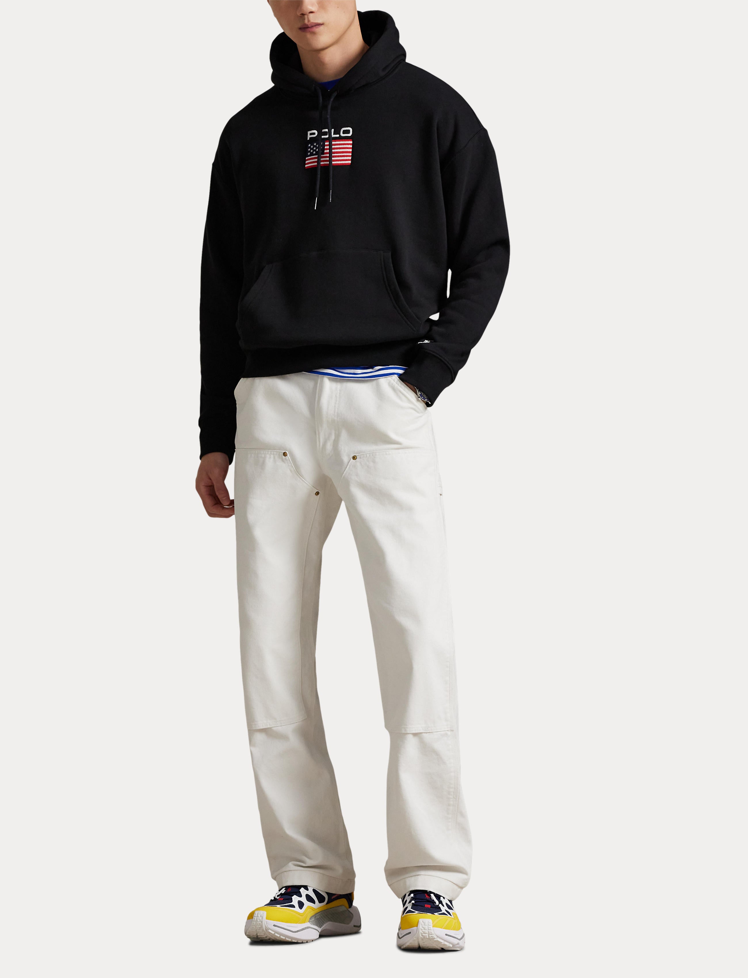 Men's Polo Ralph Lauren Flag Fleece Hoodie Black