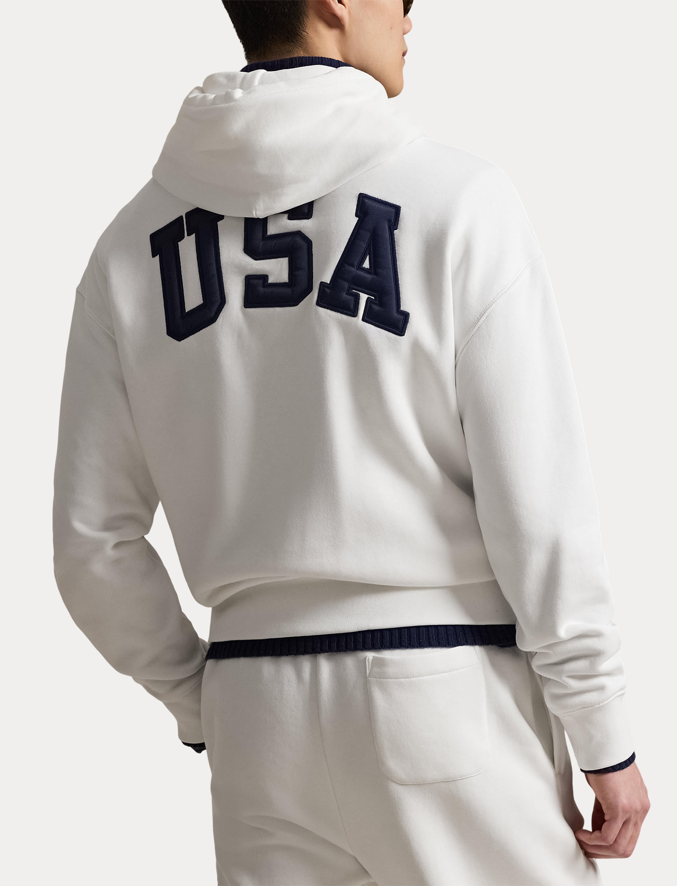 Men's Polo Ralph Lauren Flag Fleece Hoodie White