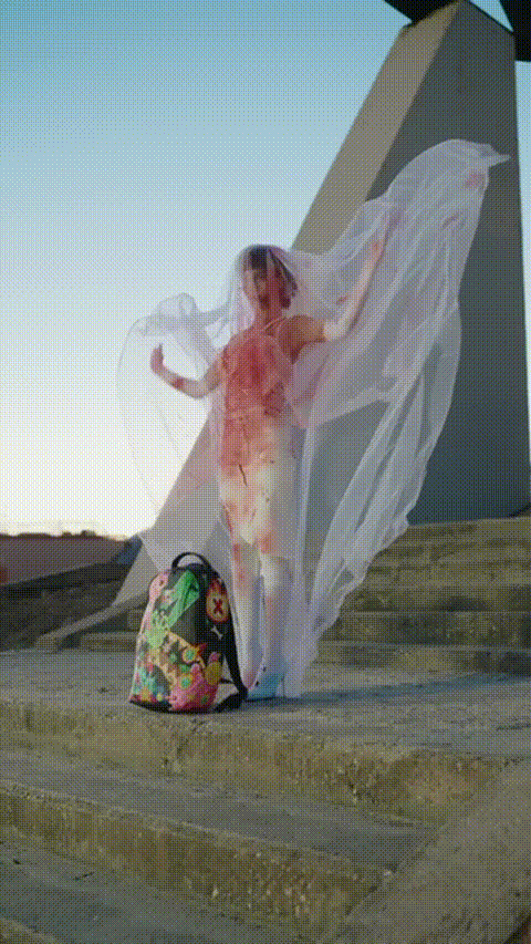 Sprayground Zombie Collage Backpack