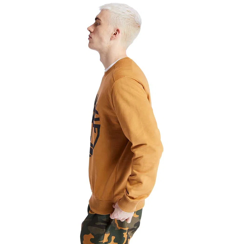 Men's Timberland Tree Logo Crewneck Sweatshirt Wheat