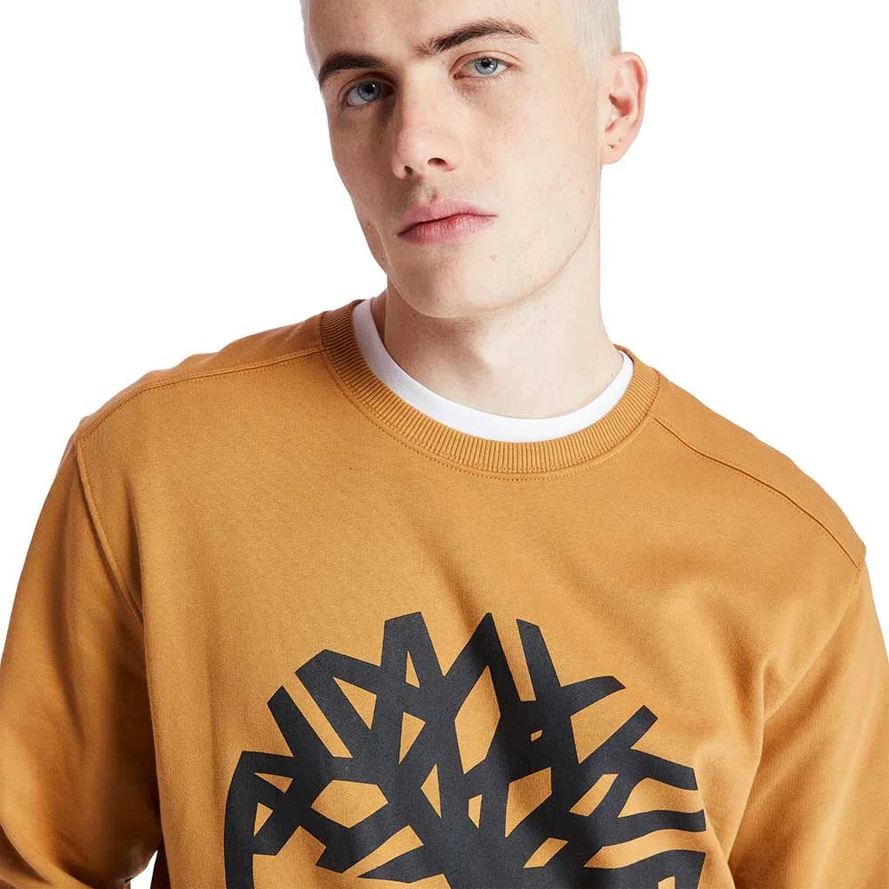 Men's Timberland Tree Logo Crewneck Sweatshirt Wheat