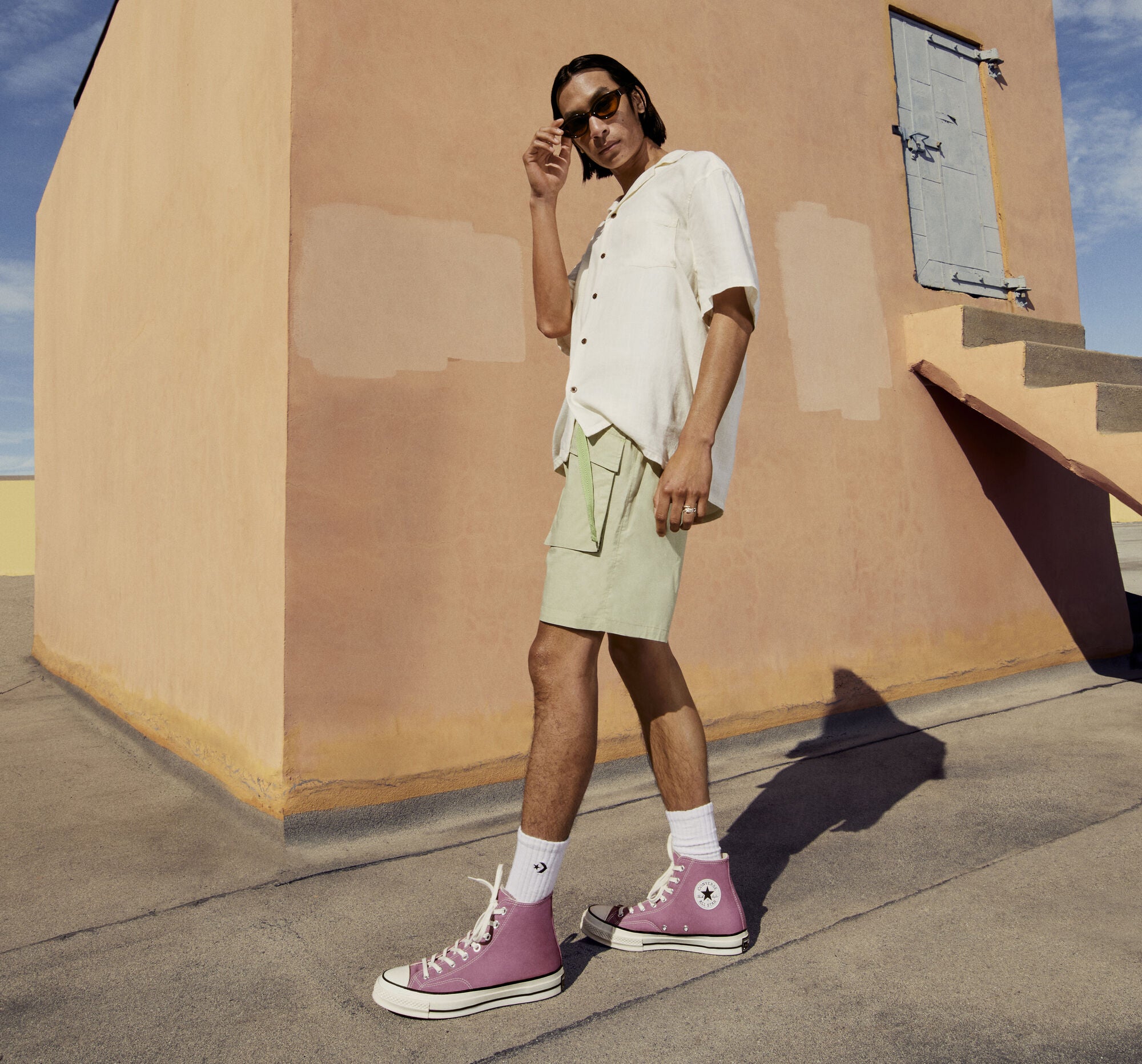 Unisex Converse Canvas Chuck 70 High Top Pink Aura