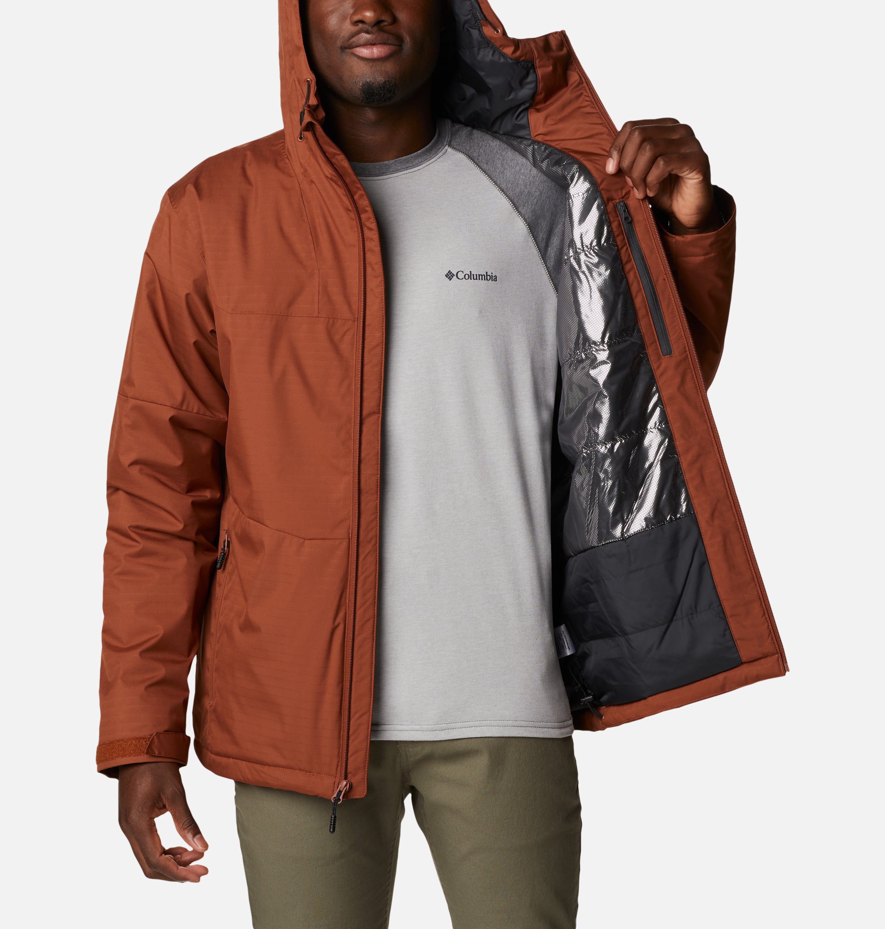 Men’s Columbia Point Park Insulated Jacket Dark Amber