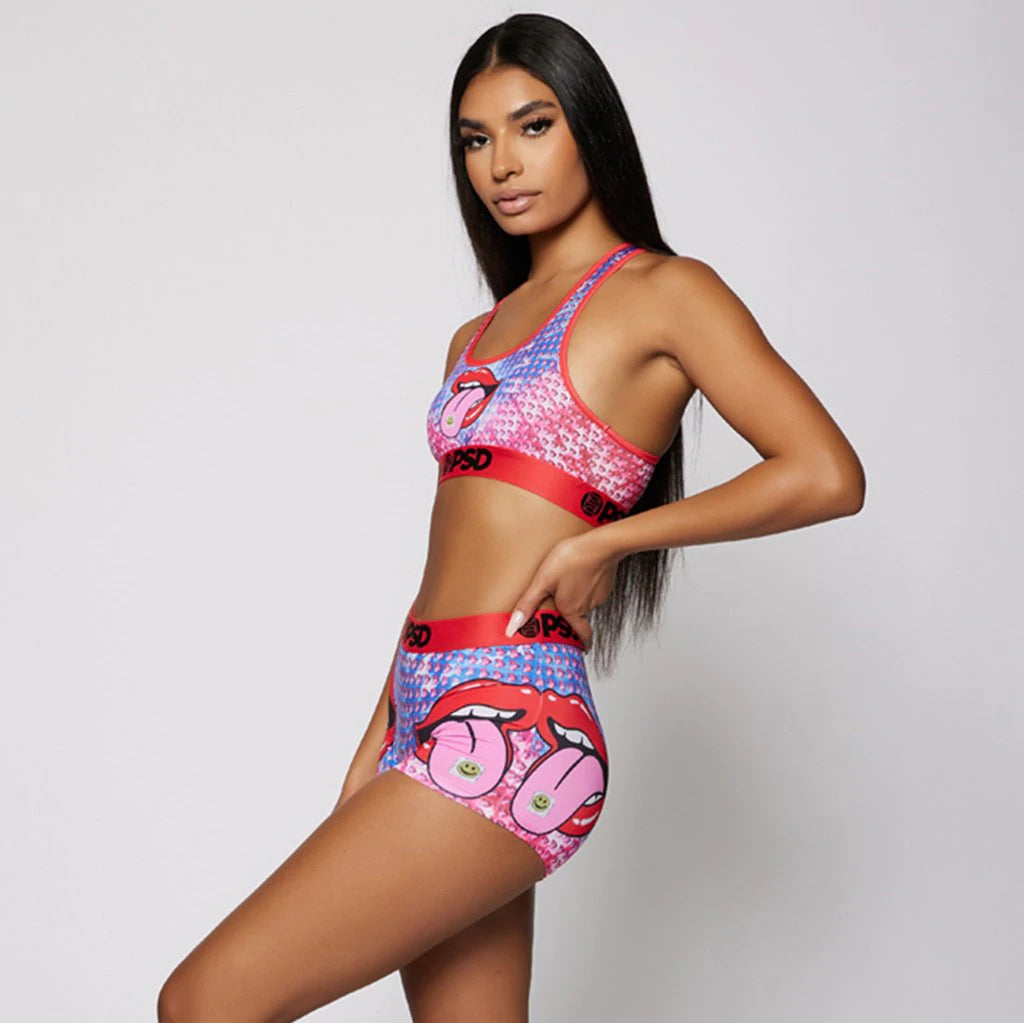 Women's PSD Acid Mouth Sports Bra