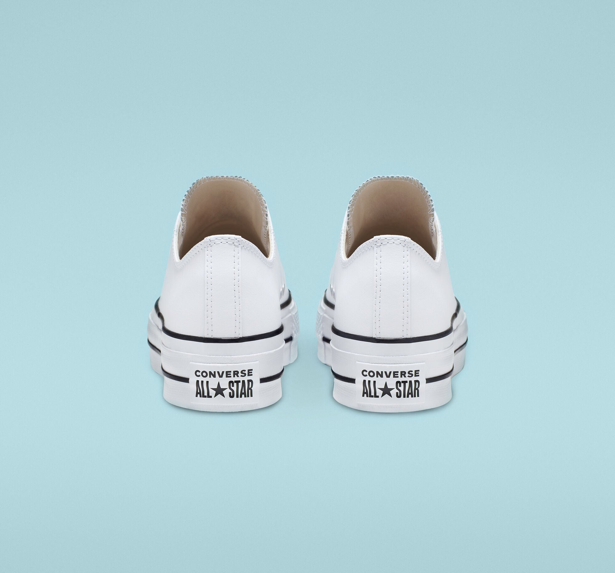 Women's Converse Leather Platform Chuck Taylor All Star Low Shoes White