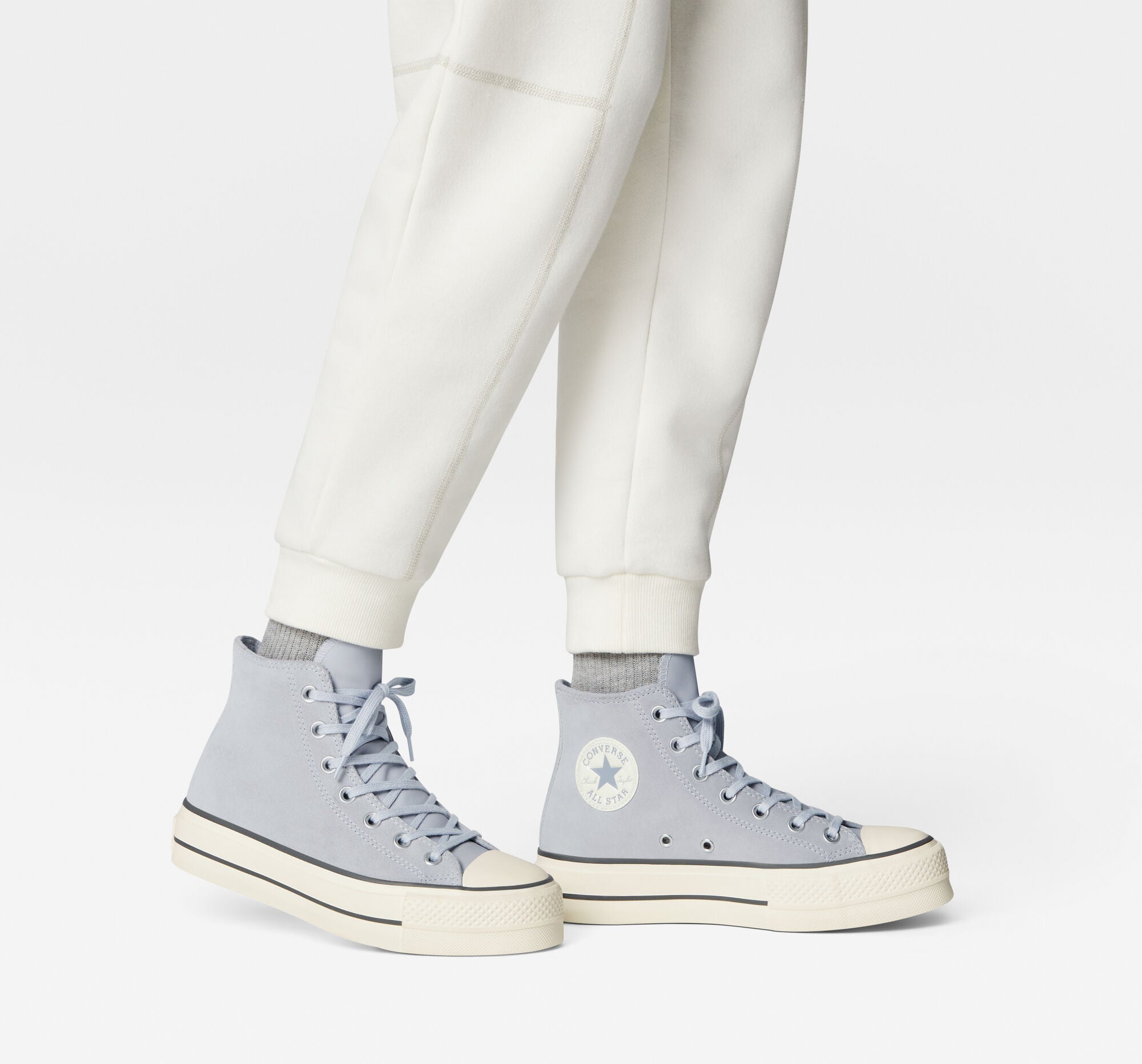 Women's Converse Chuck Taylor All Star Lift Platform Suede Gravel