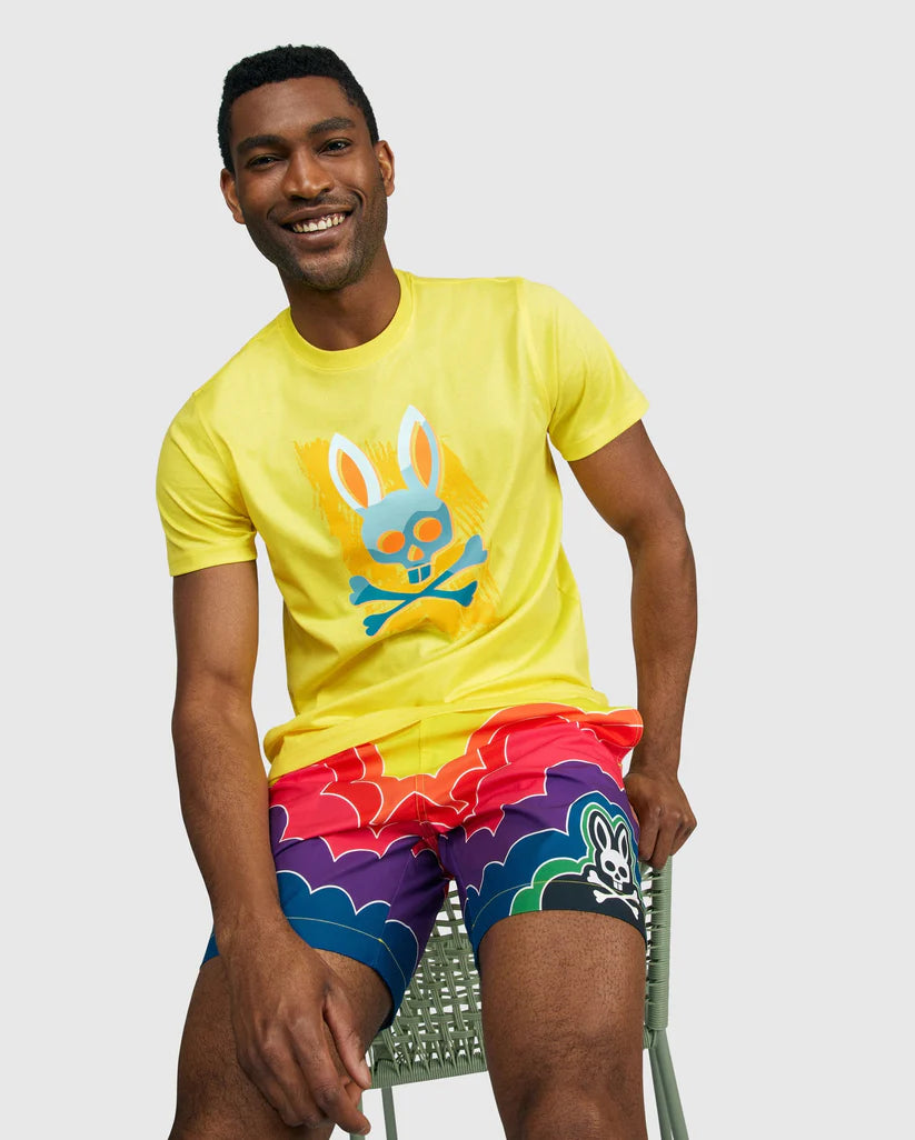 Men's Psycho Bunny Surrell Graphic Tee Sundance Yellow
