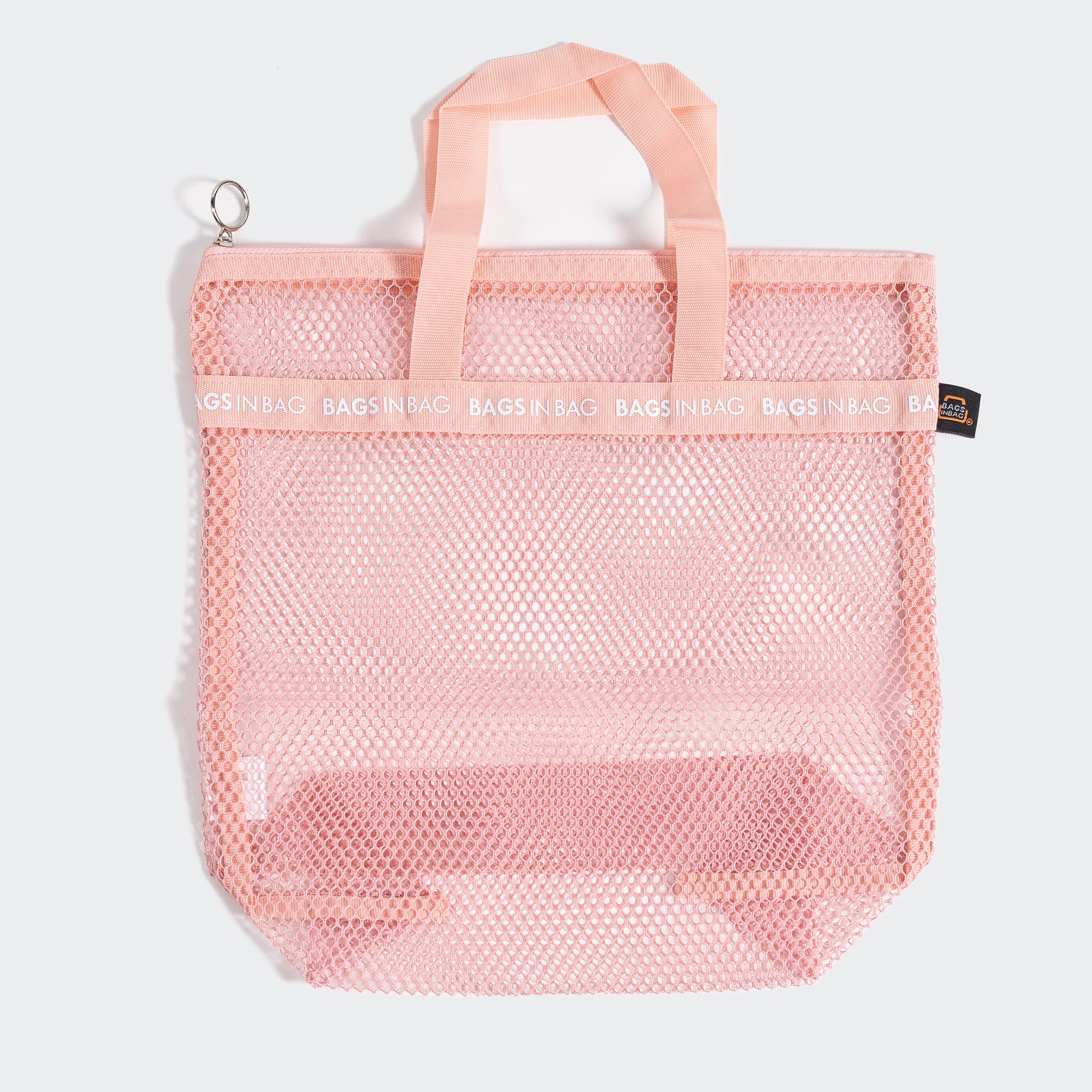 Bags in Bag Mesh Caddy Large Bag Pink