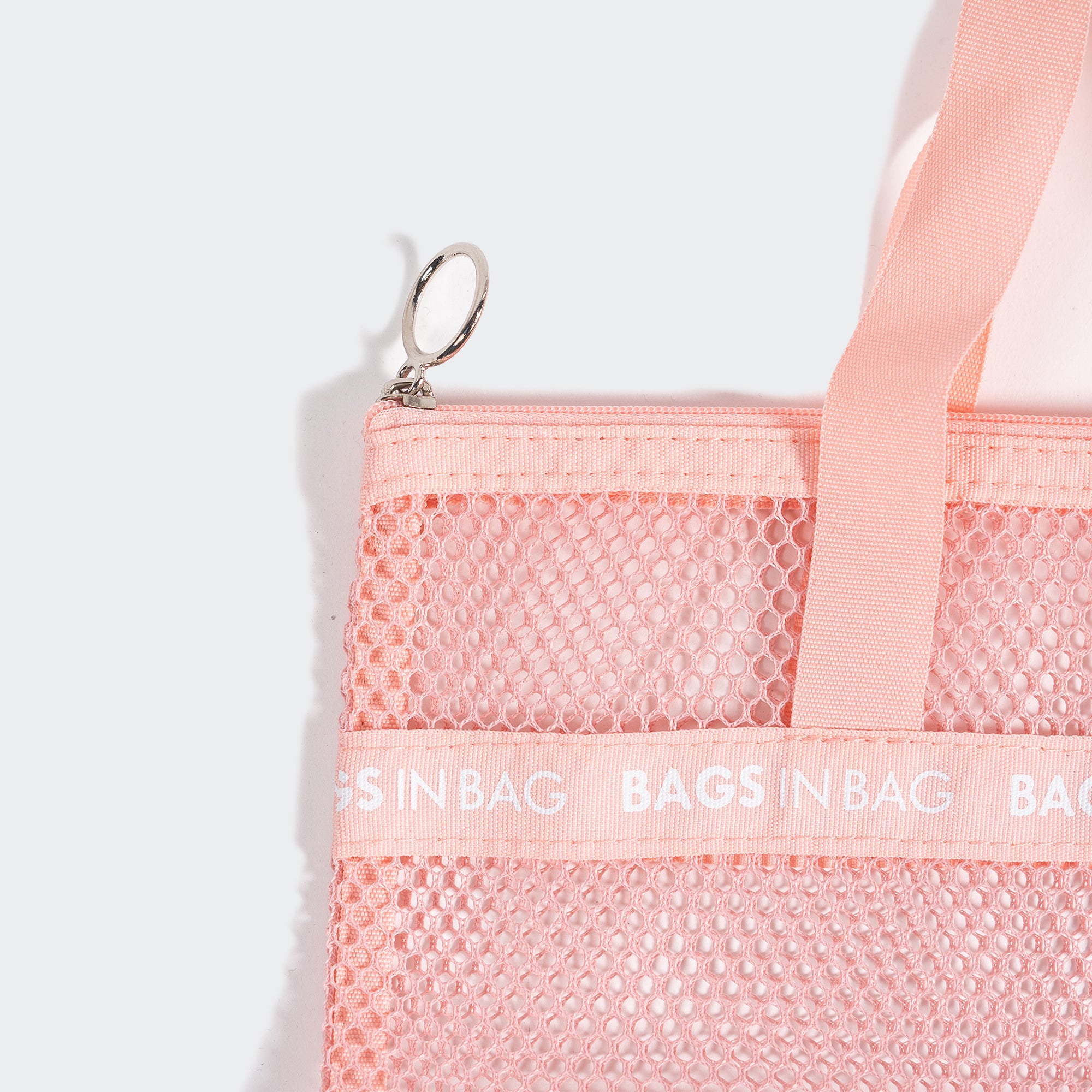 Bags in Bag Mesh Caddy Large Bag Pink