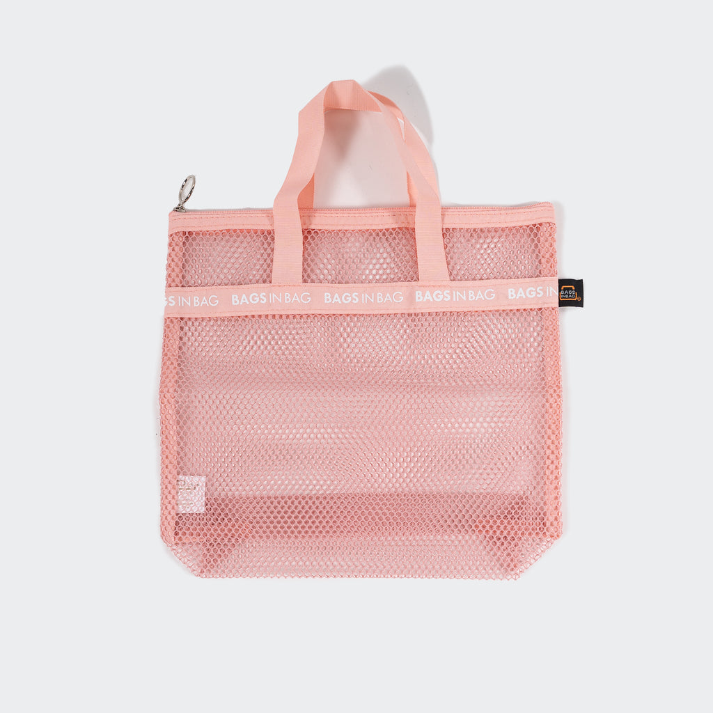Bags in Bag Mesh Caddy Small Bag Pink