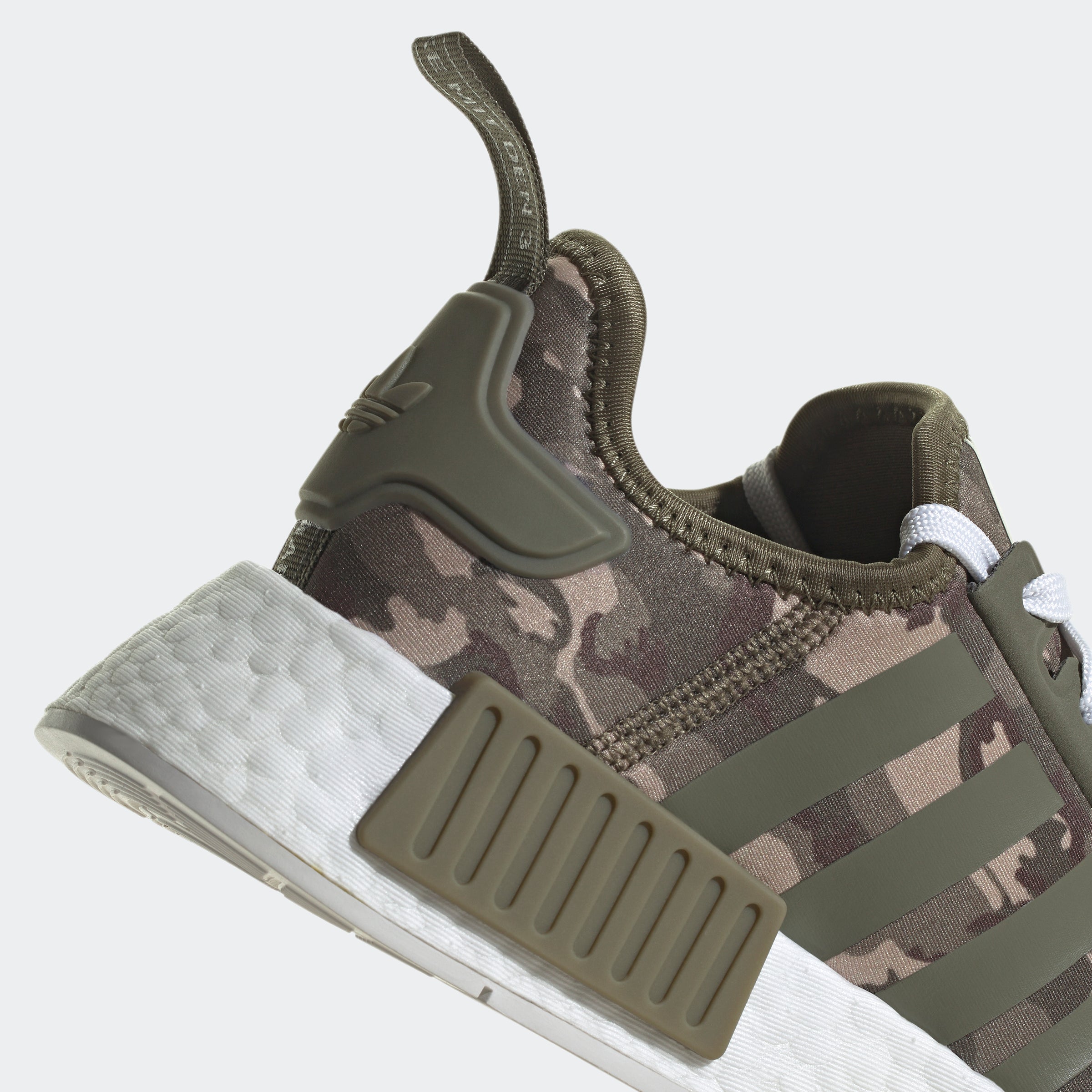 Big Kids adidas Originals NMD_R1 Shoes Olive Strata