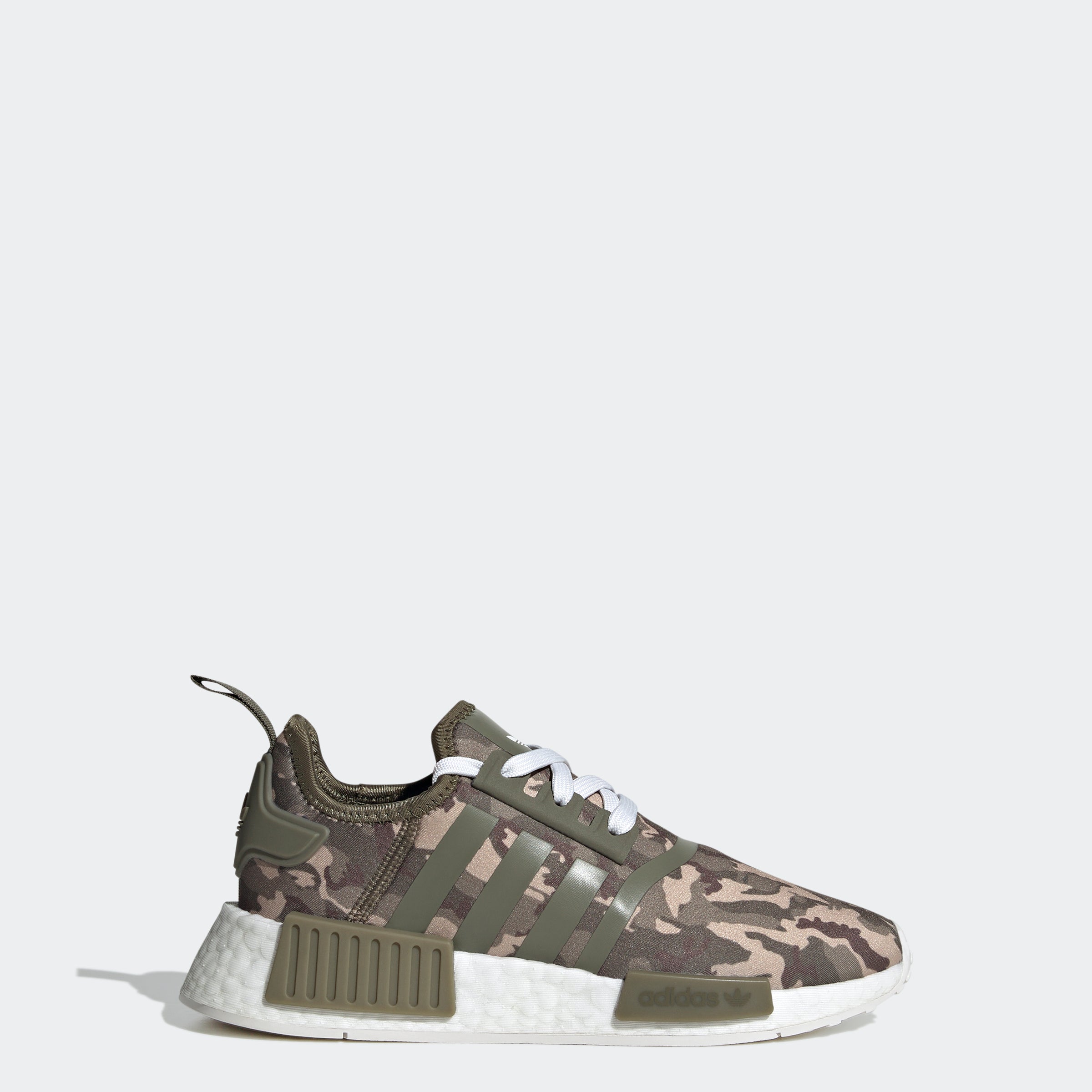Big Kids adidas Originals NMD_R1 Shoes Olive Strata