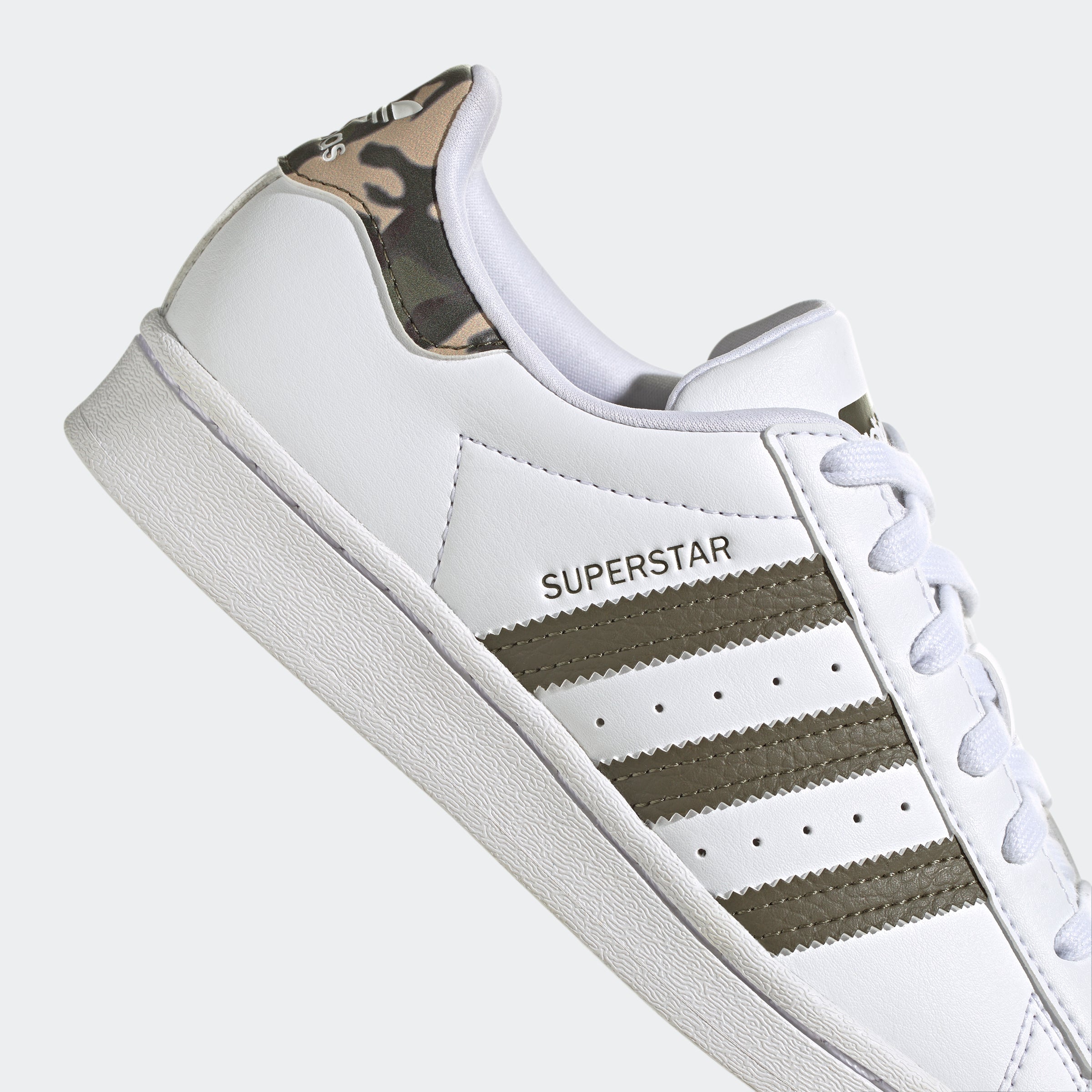 Big Kids adidas Originals Superstar Shoes White/Camo