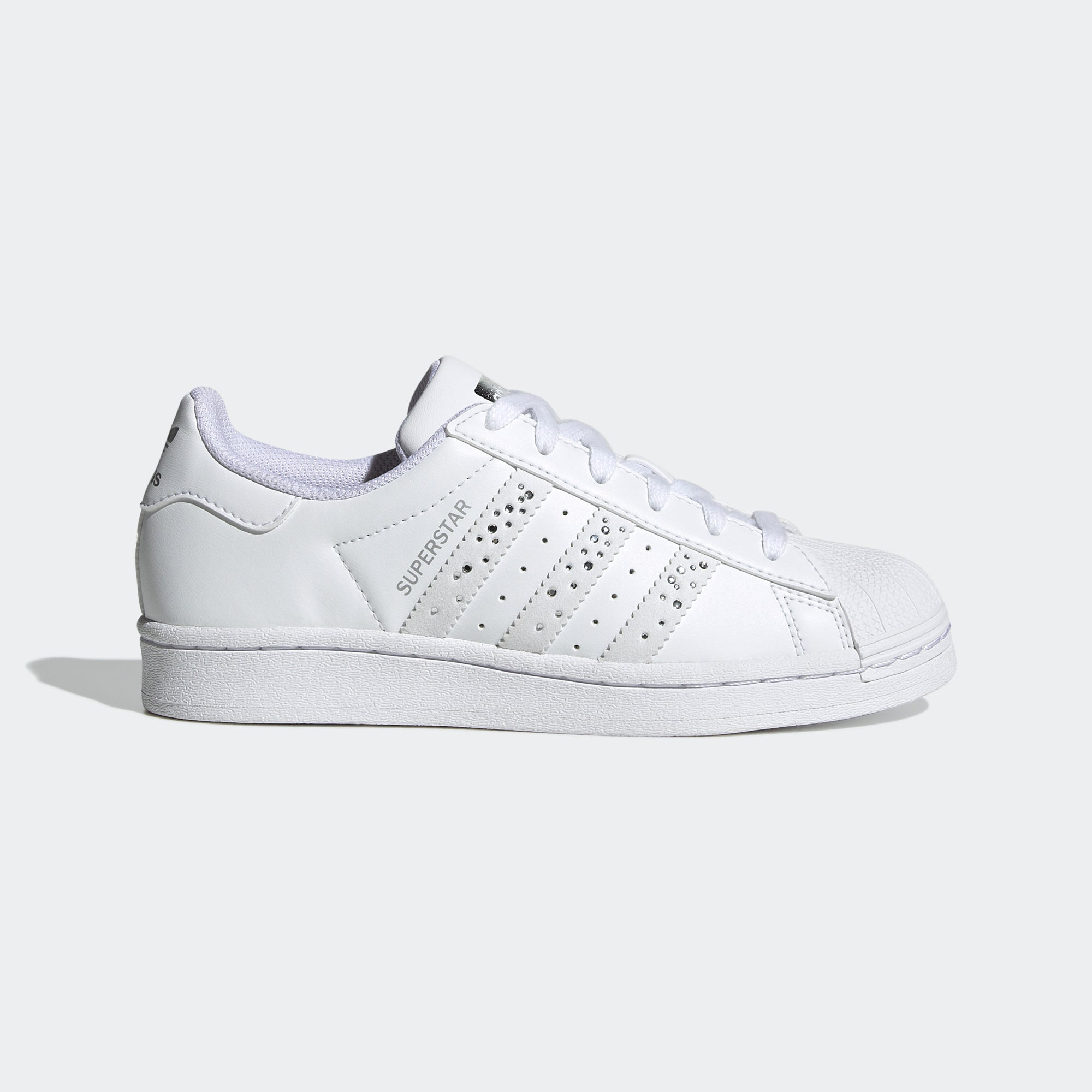 Kids’ adidas Originals Superstar Shoes White Shimmer