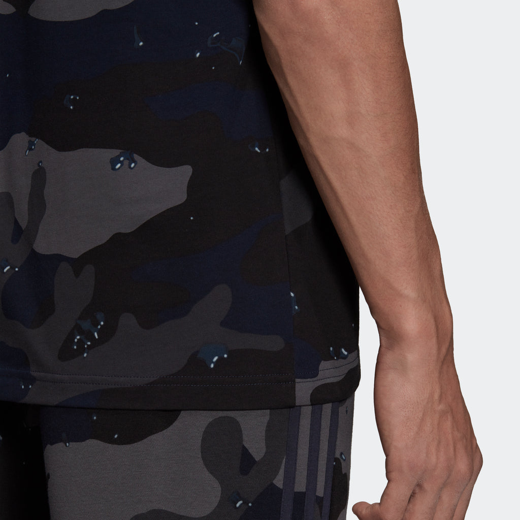 Men’s adidas Originals Graphics Camo Allover Print Tee Night Navy