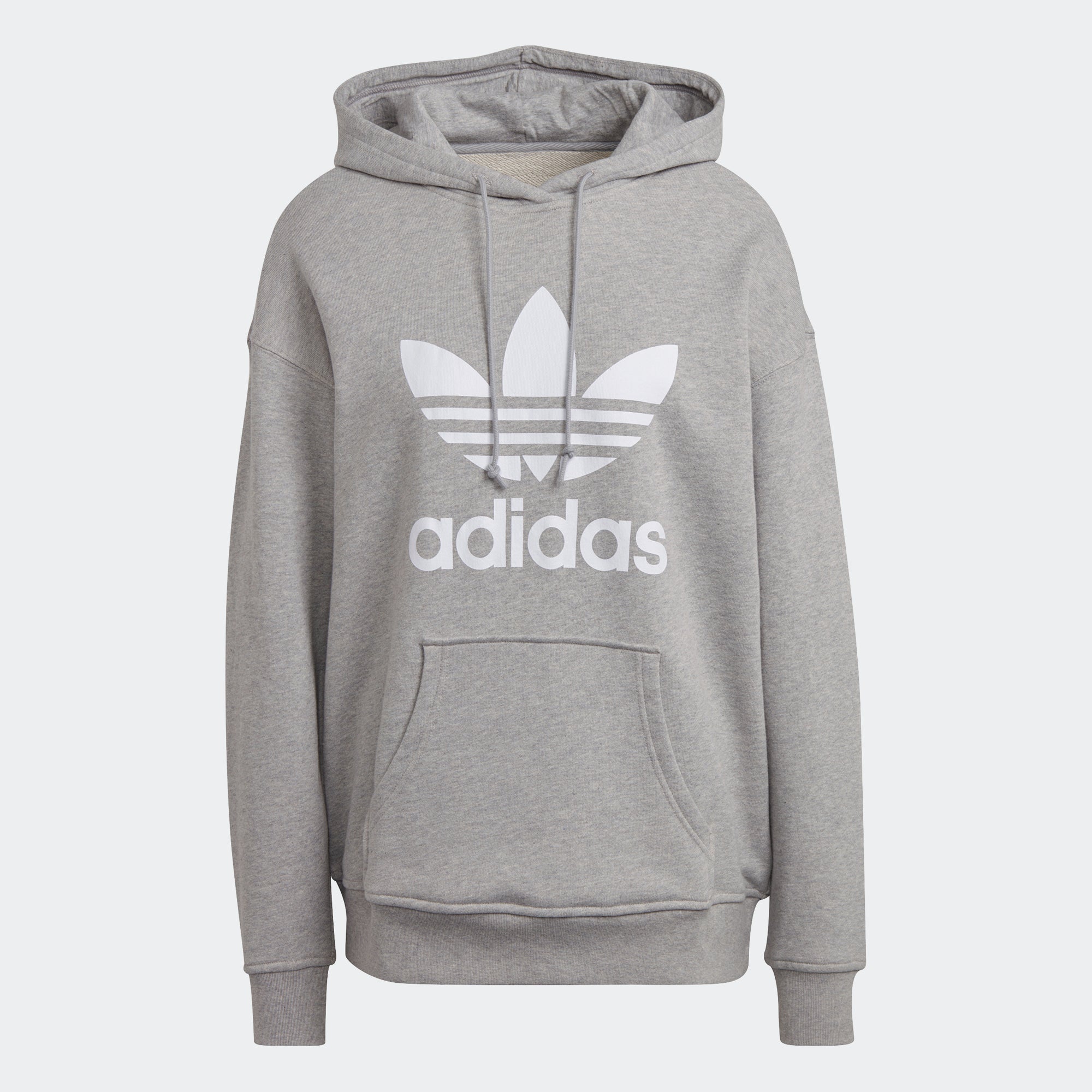 Women's adidas Originals Adicolor Trefoil Hoodie Grey
