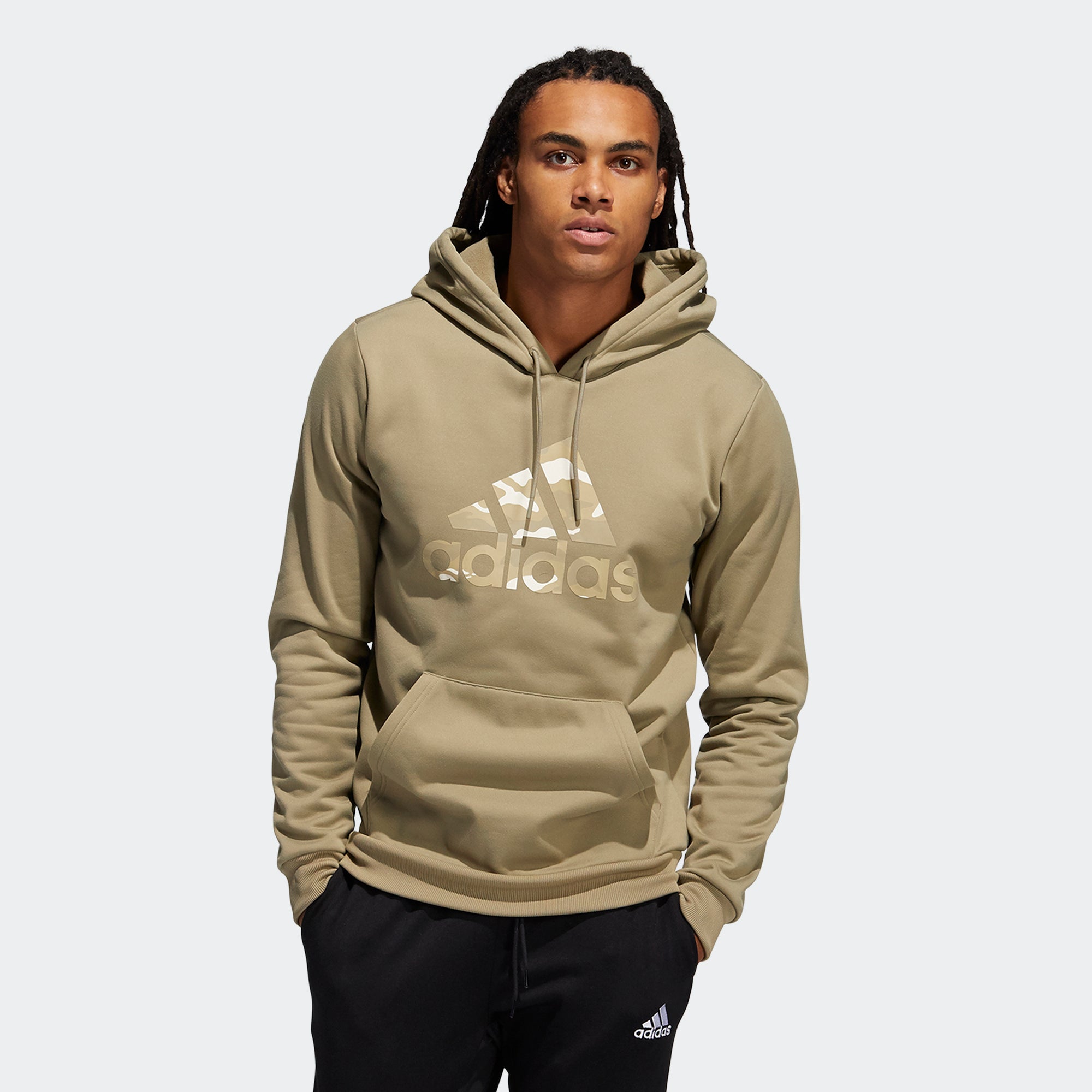 Men's adidas Performance Legends Camo Cozy Hoodie Orbit Green