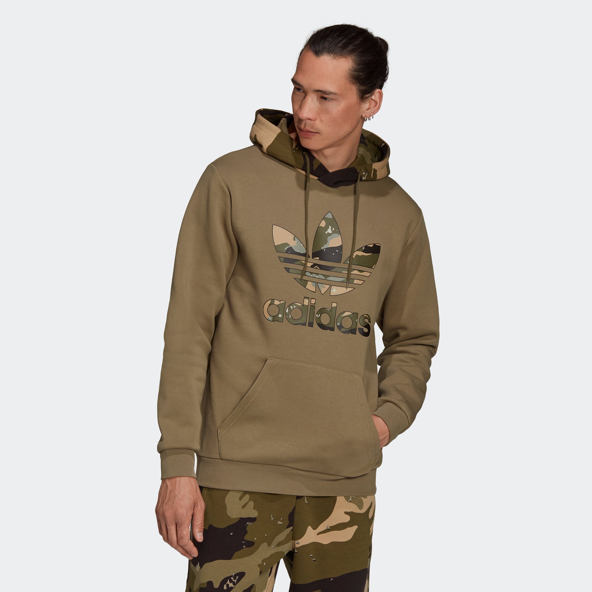 Men’s adidas Originals Camo Graphic Hoodie Orbit Green