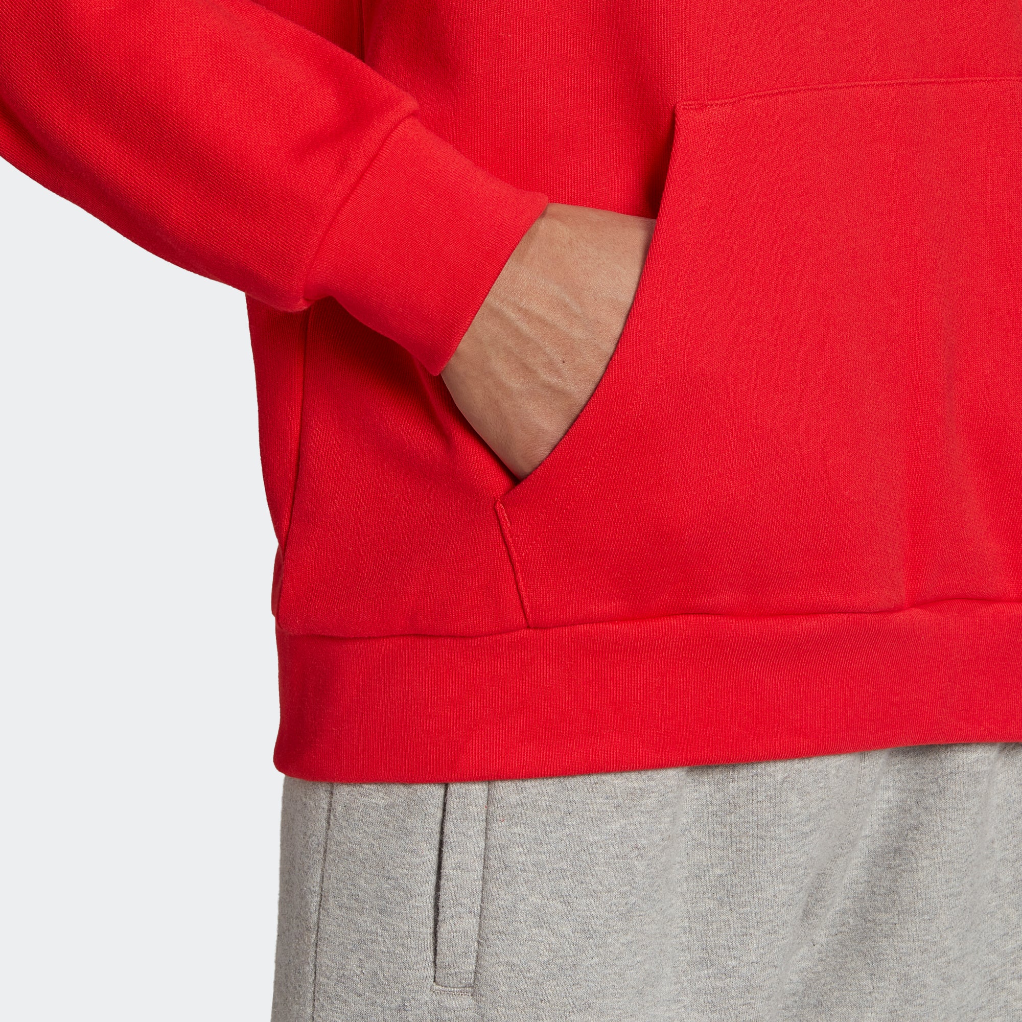 Men's adidas Originals Adicolor Classics Trefoil Hoodie Red