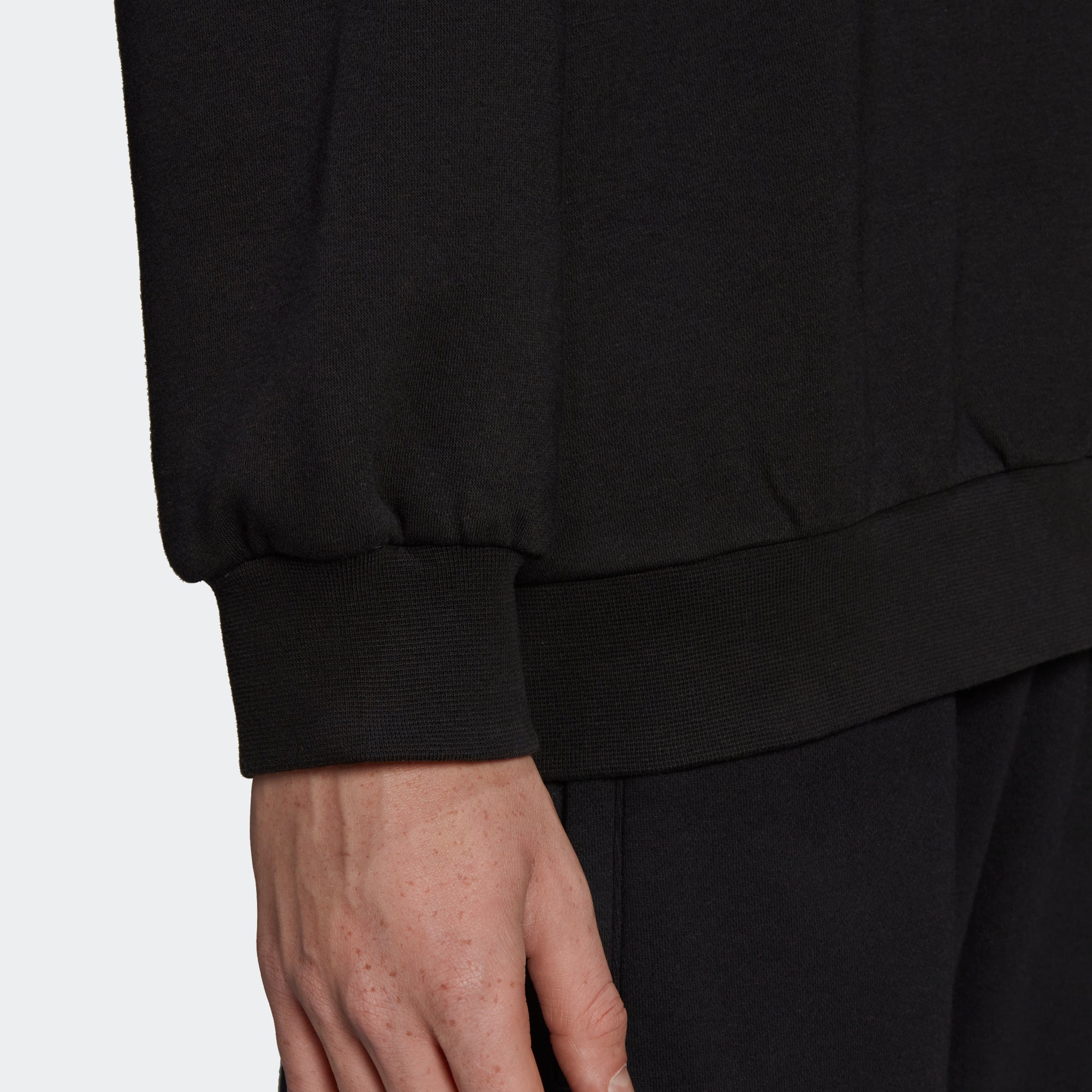 Men's adidas Originals Trefoil Linear Crew Sweatshirt Black