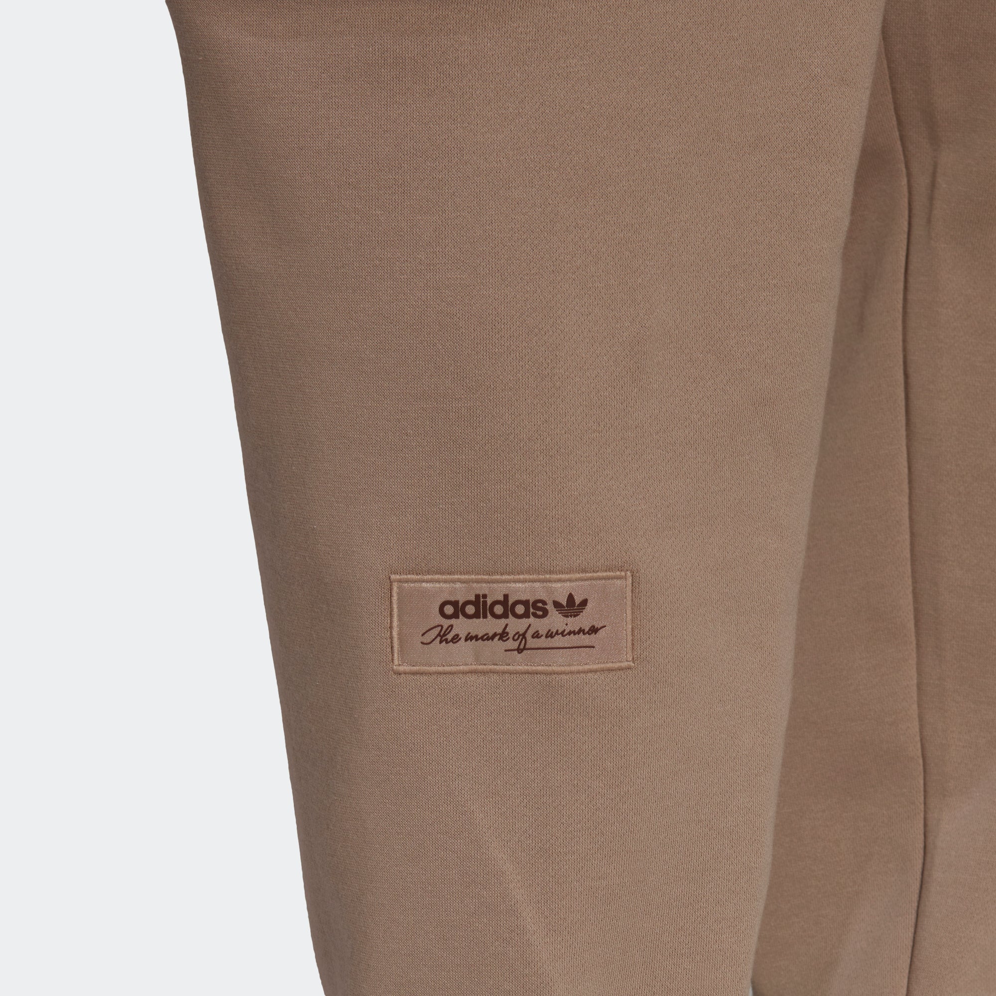 Men's adidas Originals Trefoil Linear Sweatpants Chalky Brown