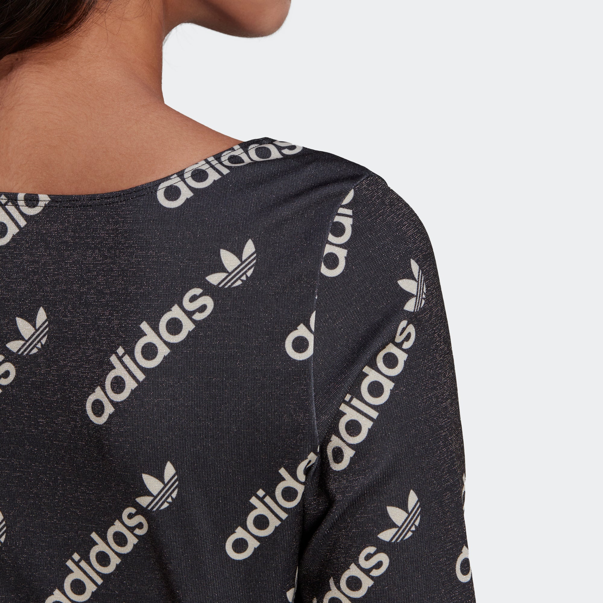 Women's adidas Originals Long Sleeve Crop Top Black