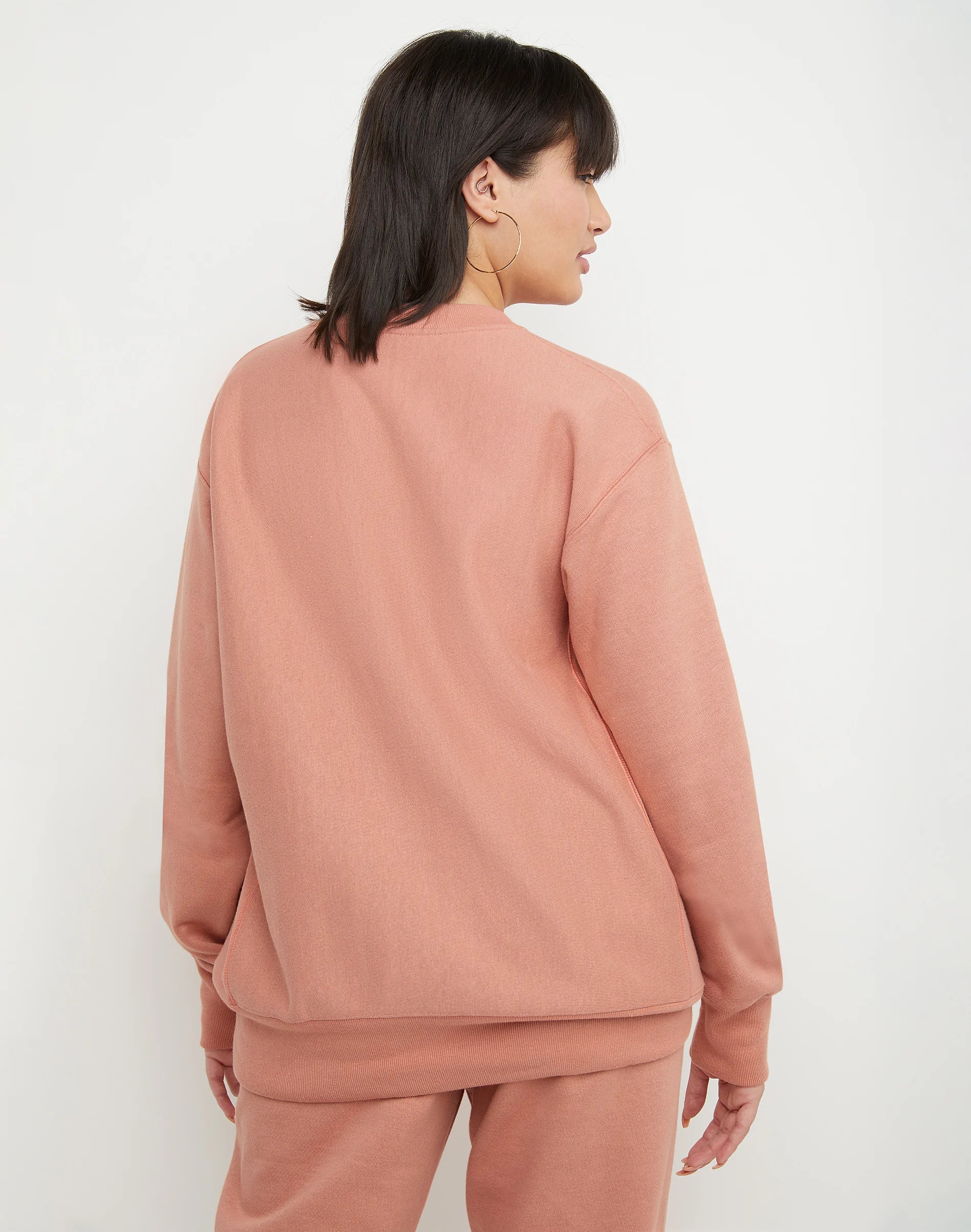 Women's Champion Reverse Weave Boyfriend Crew Timeless Coral