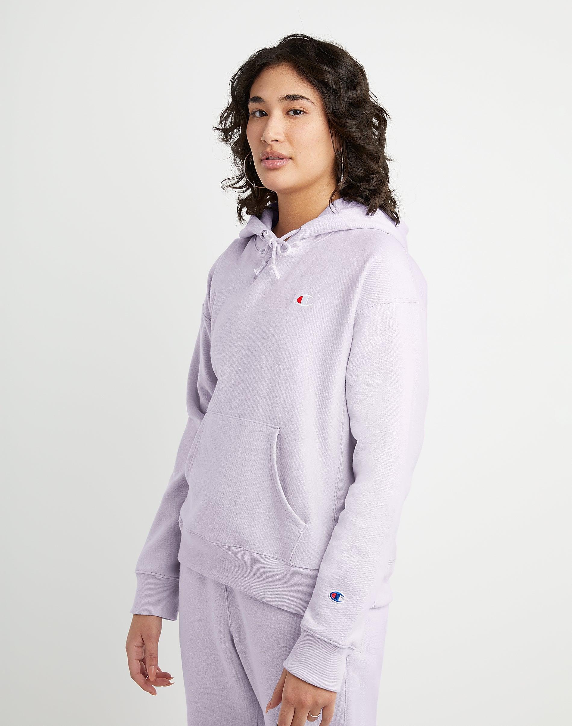 Women's Champion RW Hoodie C Logo Urban Lilac