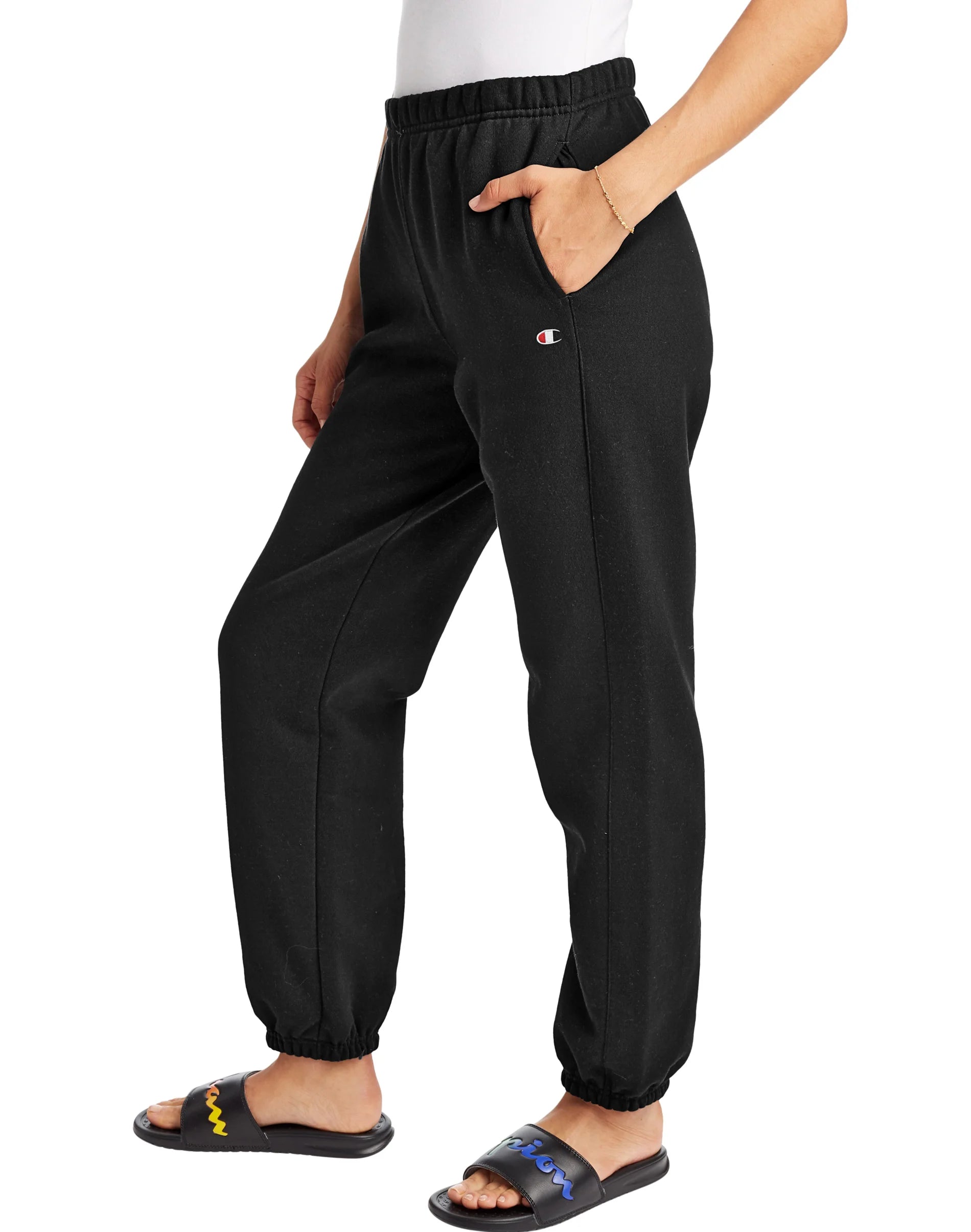Women's Champion Reverse Weave Oversized Sweatpants Black